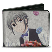 Bi-Fold Wallet - Fruits Basket Kyo and Yuki Easter Themed Animage Magazine Poster Pose Gray Bi-Fold Wallets Fruits Basket