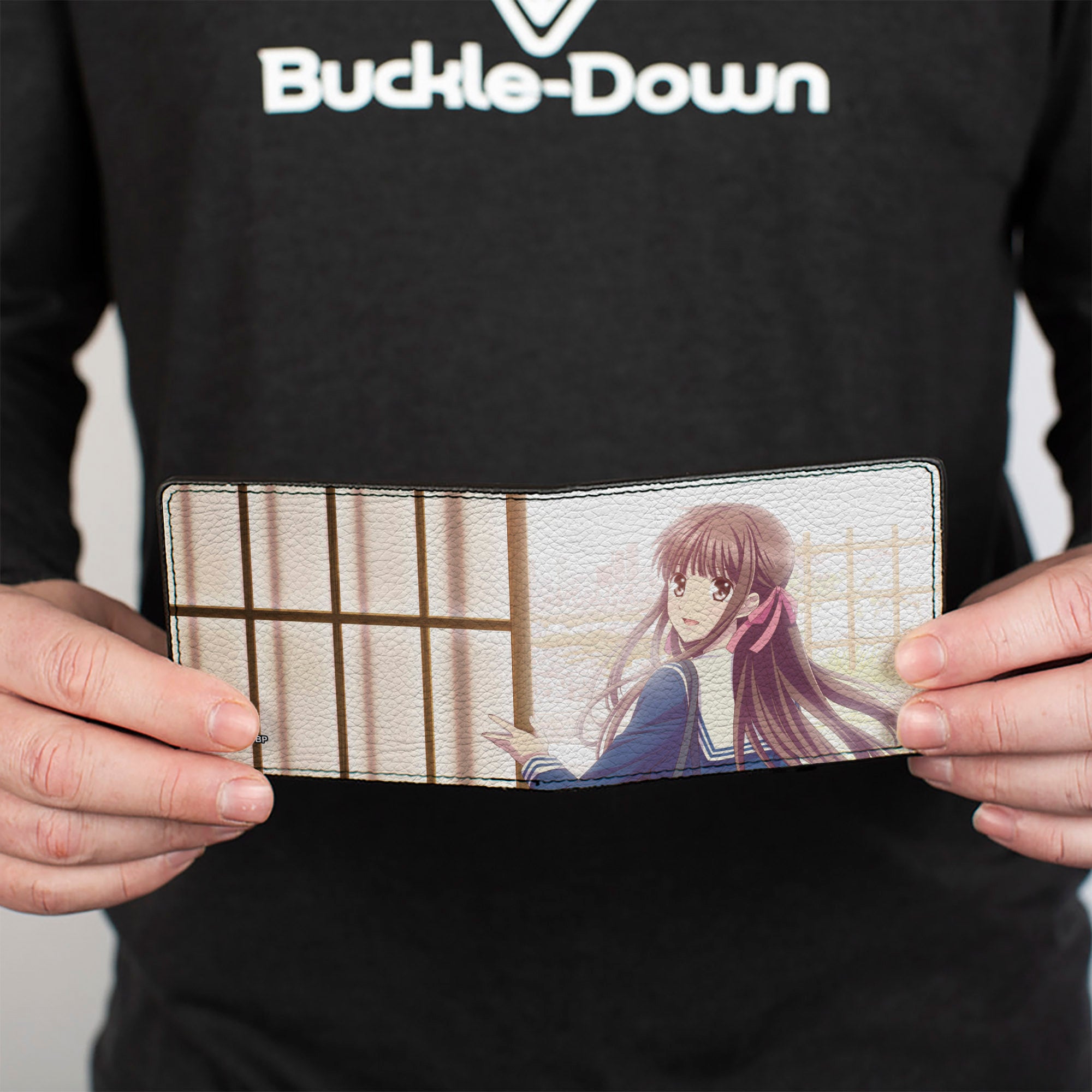 Bi-Fold Wallet - Fruits Basket Tohru Honda School Uniform Exiting Scene Bi-Fold Wallets Fruits Basket
