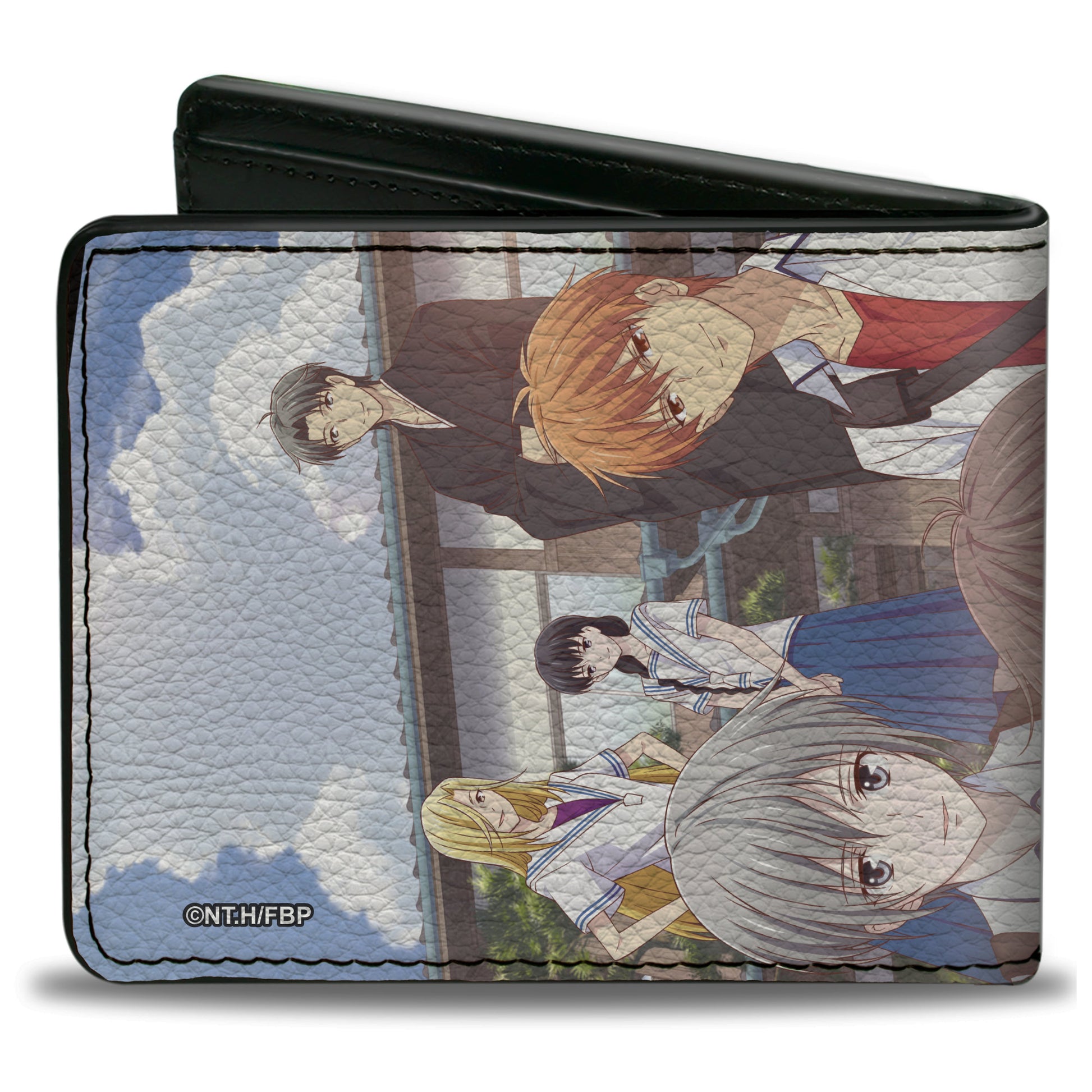 Bi-Fold Wallet - Fruits Basket Season One Six Character Outdoor Group Pose Bi-Fold Wallets Fruits Basket