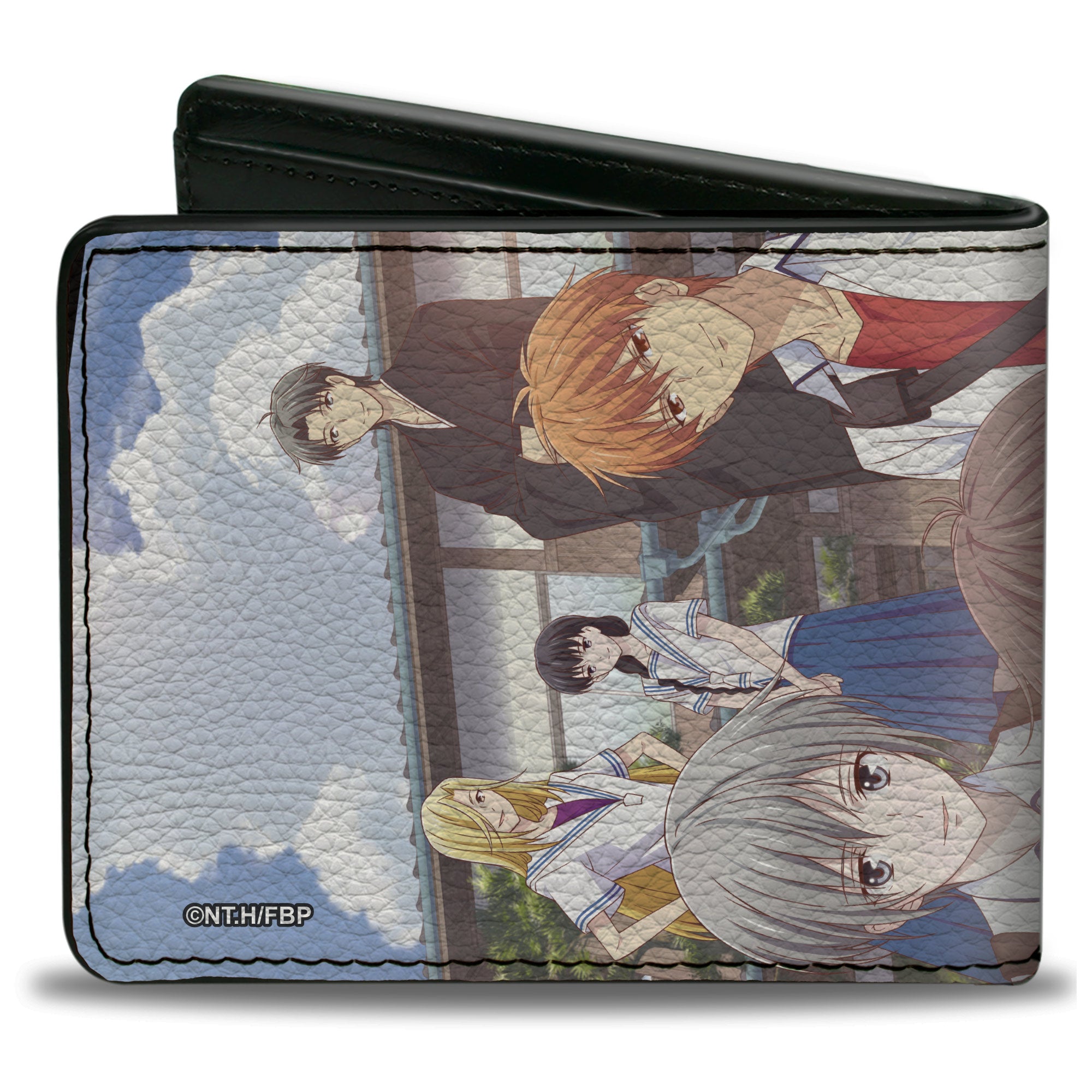 Bi-Fold Wallet - Fruits Basket Season One Six Character Outdoor Group Pose Bi-Fold Wallets Fruits Basket