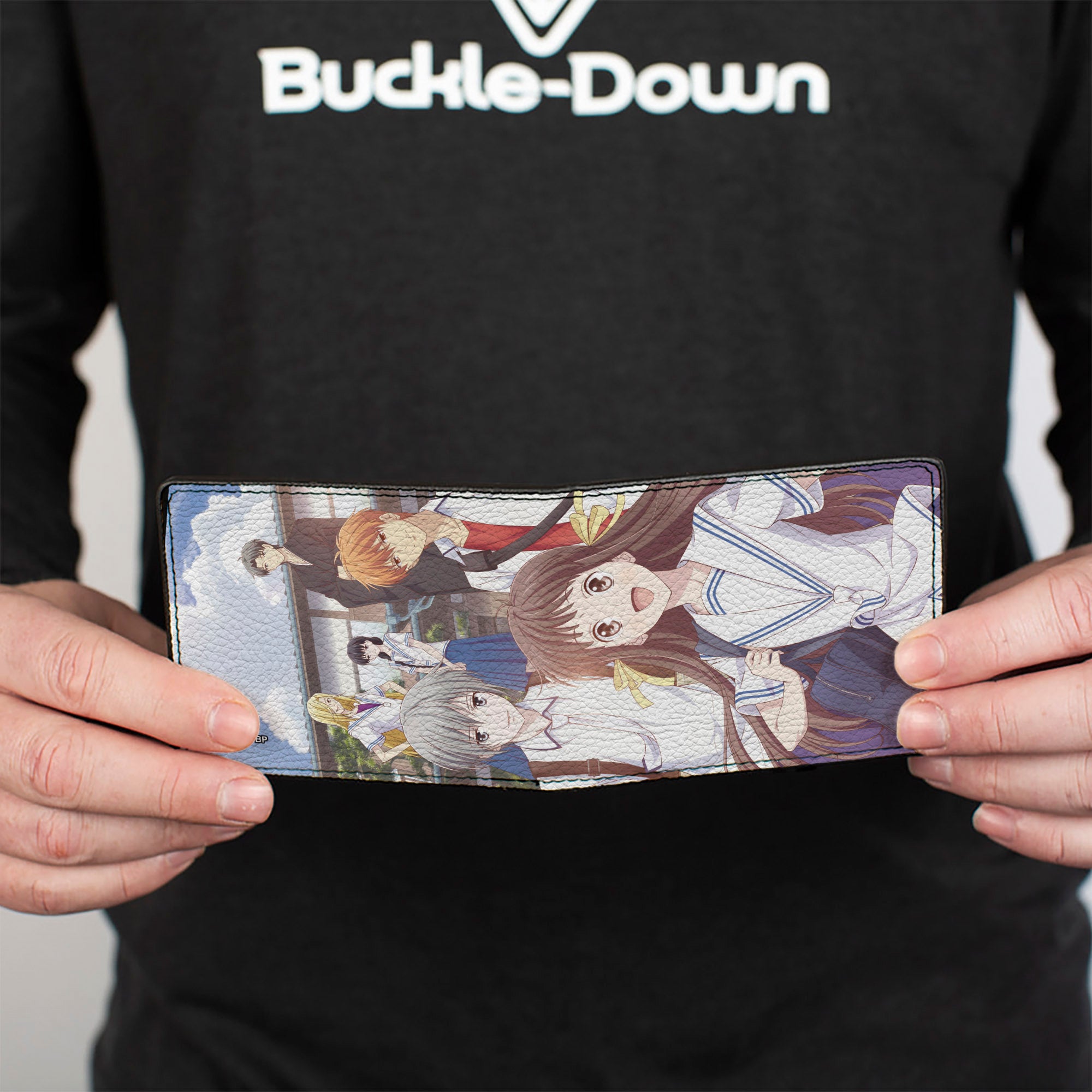 Bi-Fold Wallet - Fruits Basket Season One Six Character Outdoor Group Pose Bi-Fold Wallets Fruits Basket