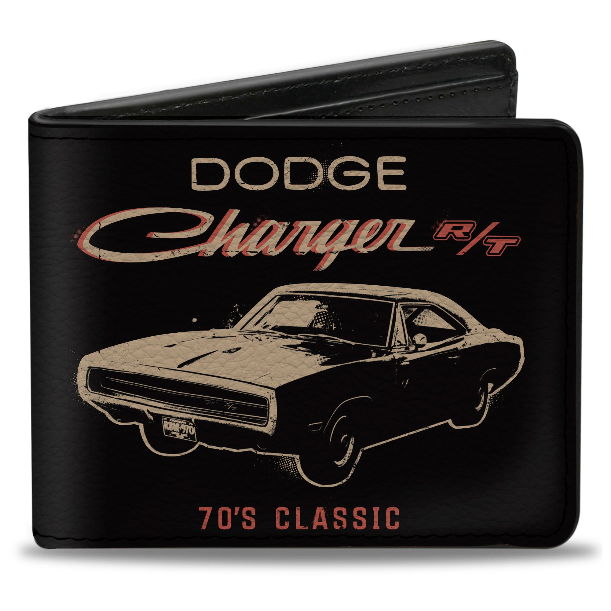 Bi-Fold Wallet - DODGE CHARGER R/T 70'S CLASSIC Profile Black – Buckle-Down