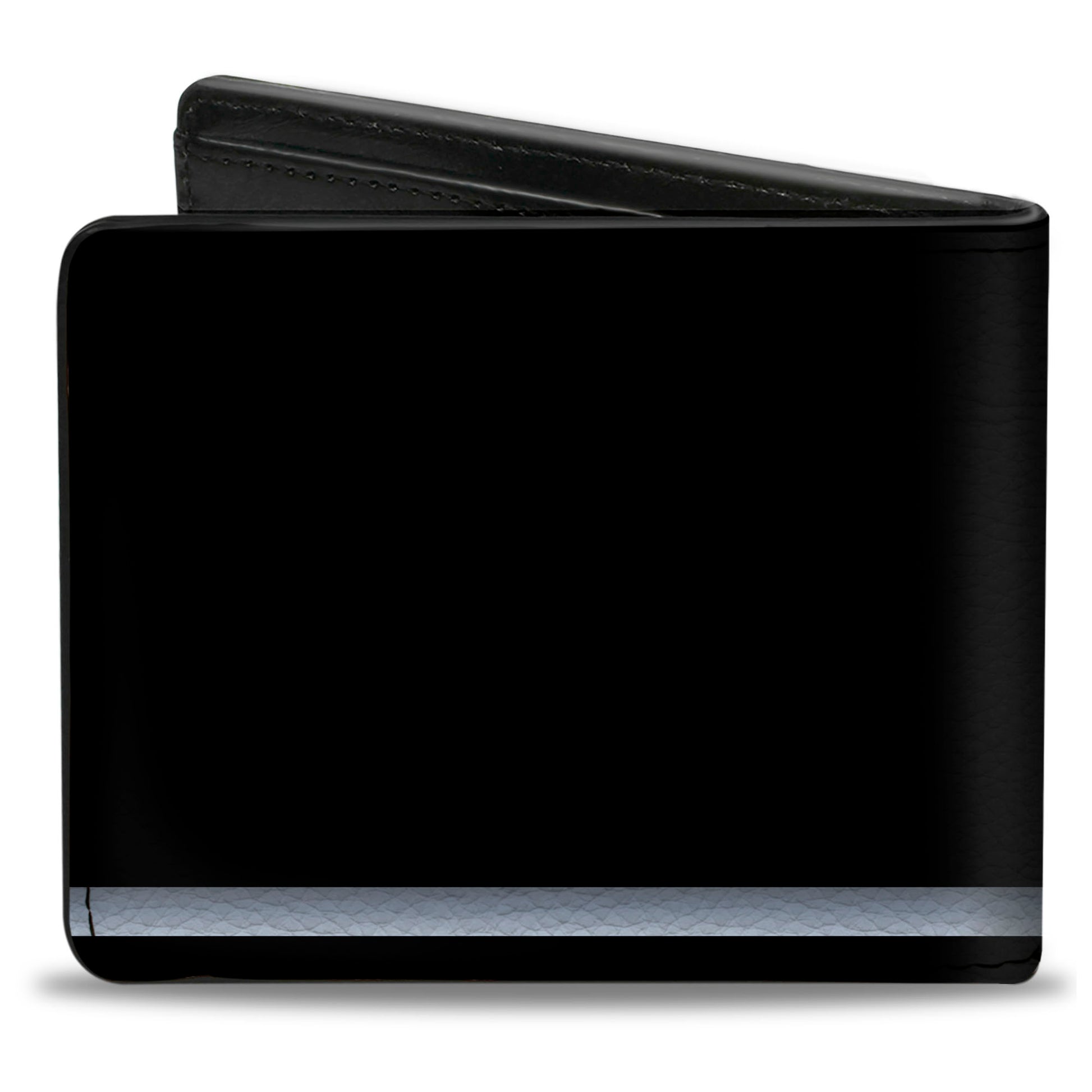 Bi-Fold Wallet - 1955-57 CHEVROLET V Emblem Stripe Black Silver Bi-Fold Wallets GM General Motors