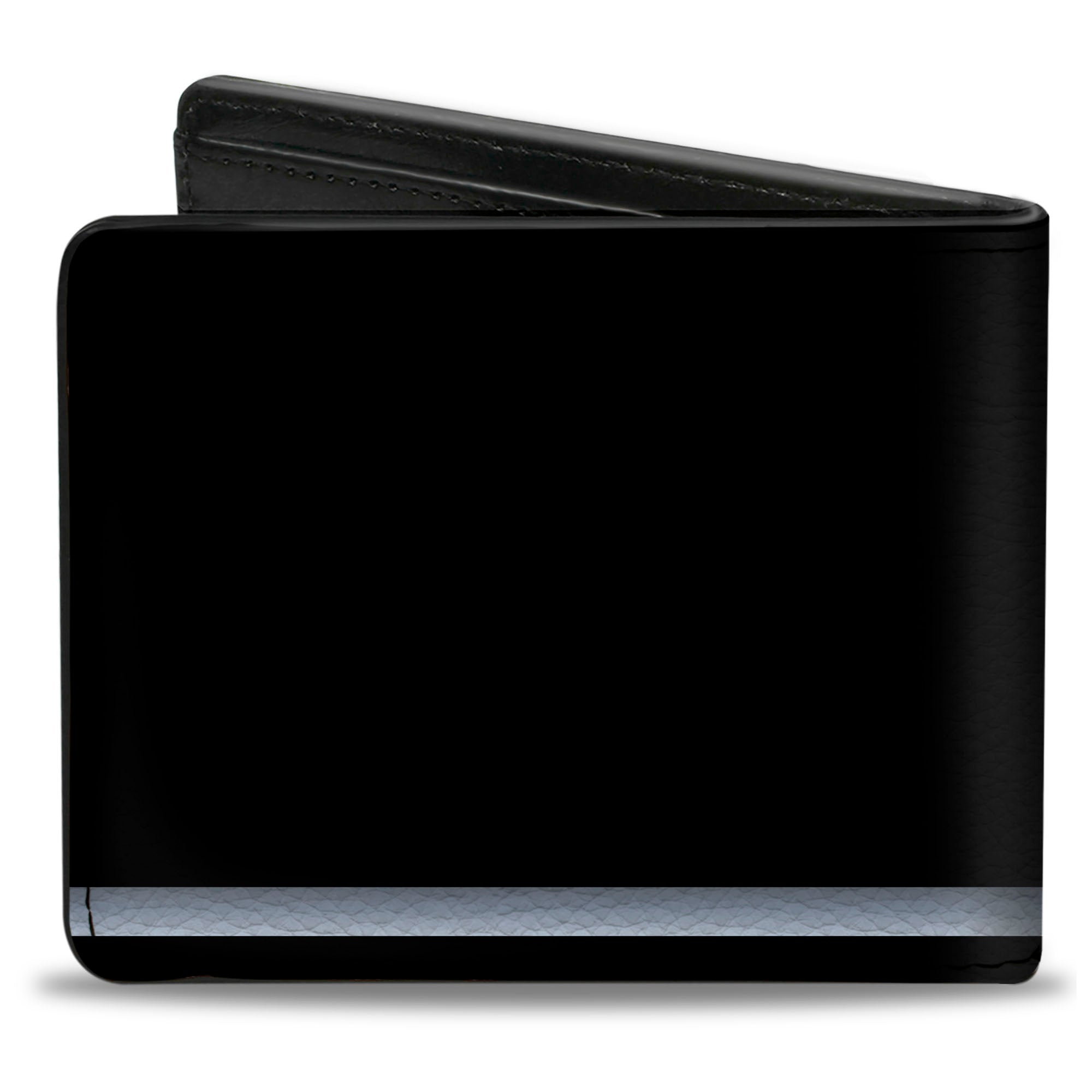 Bi-Fold Wallet - 1955-57 CHEVROLET V Emblem Stripe Black Silver Bi-Fold Wallets GM General Motors