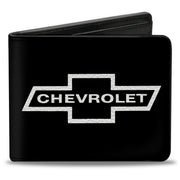 Bi-Fold Wallet - 1965 CHEVROLET Bowtie Black White Bi-Fold Wallets GM General Motors