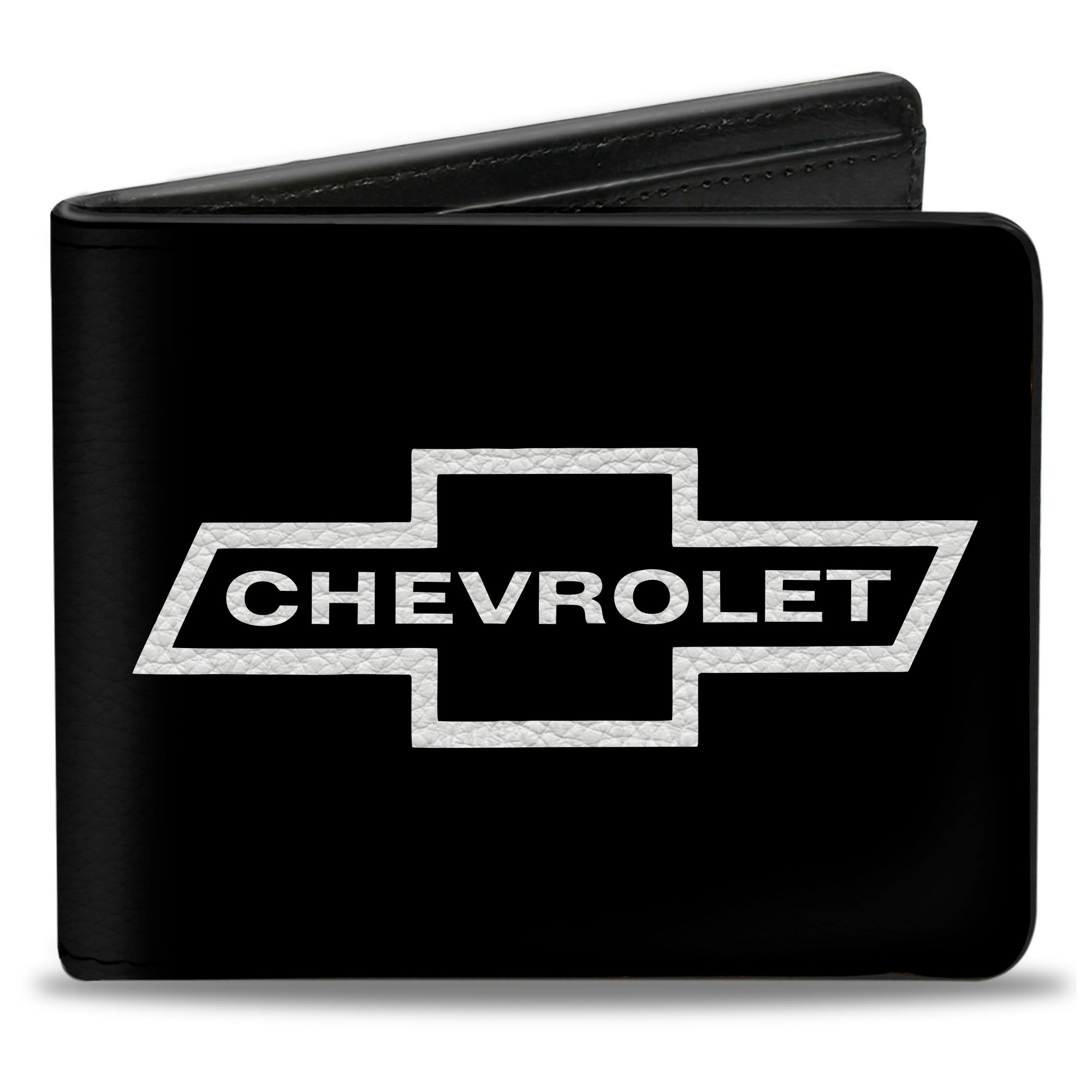 Bi-Fold Wallet - 1965 CHEVROLET Bowtie Black White Bi-Fold Wallets GM General Motors