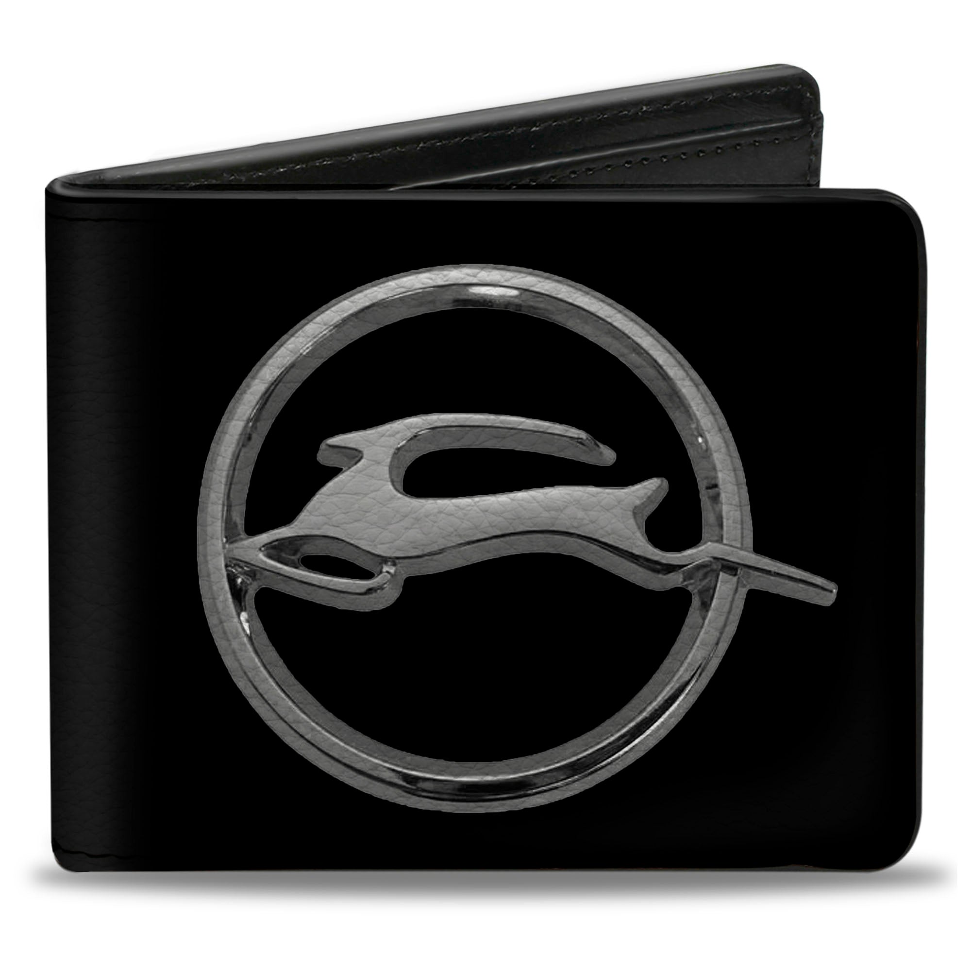 Bi-Fold Wallet - Chevrolet Impala Deer Emblem Black Silver Bi-Fold Wallets GM General Motors