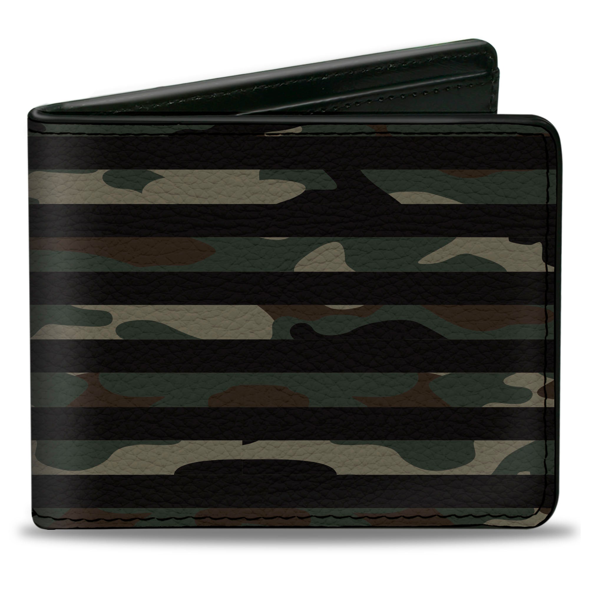 Bi-Fold Wallet - CHEVROLET Bowtie Americana Flag Weathered Camo Olive ...