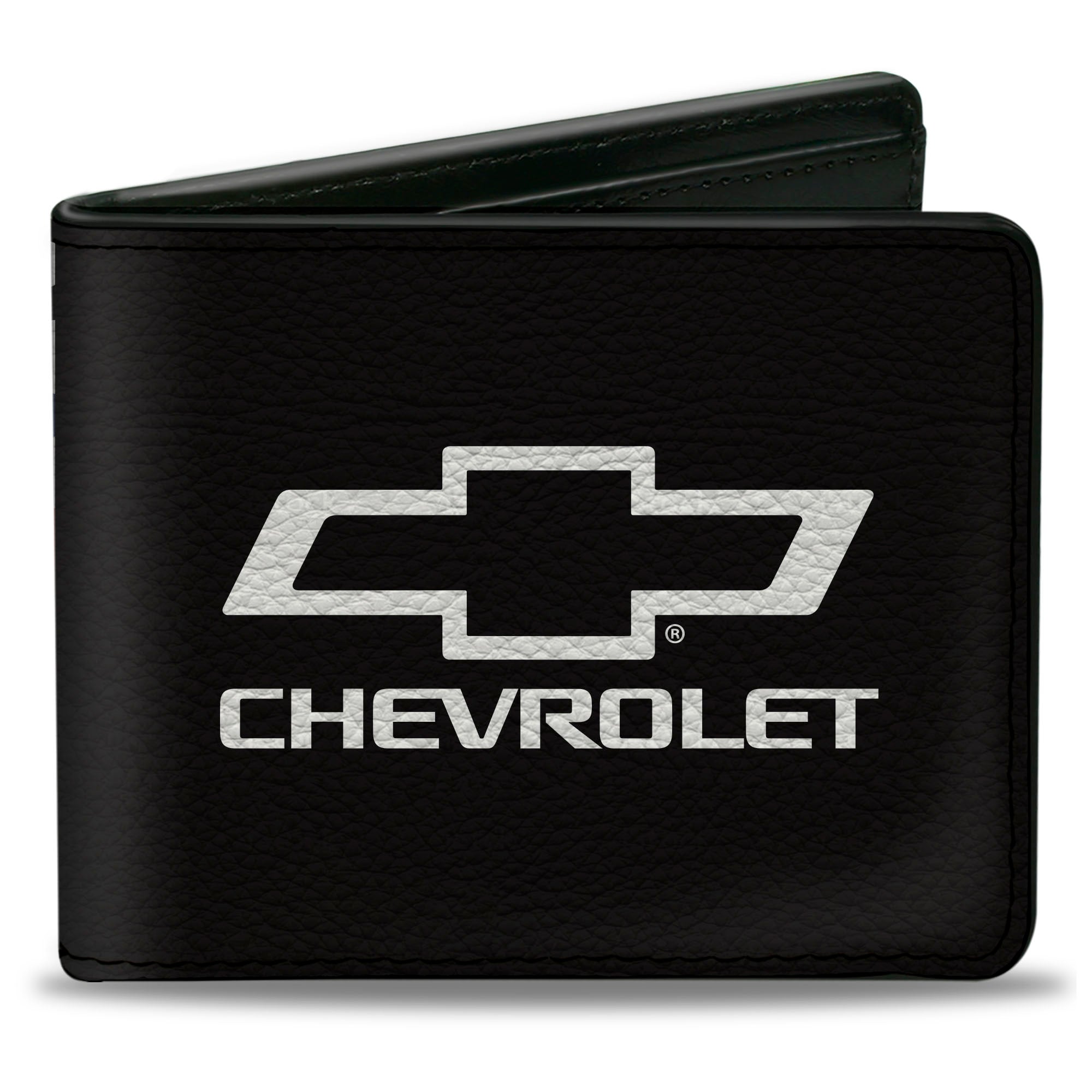 Bi-Fold Wallet - CHEVROLET Bowtie + Americana Camo Black White Red Blue Bi-Fold Wallets GM General Motors