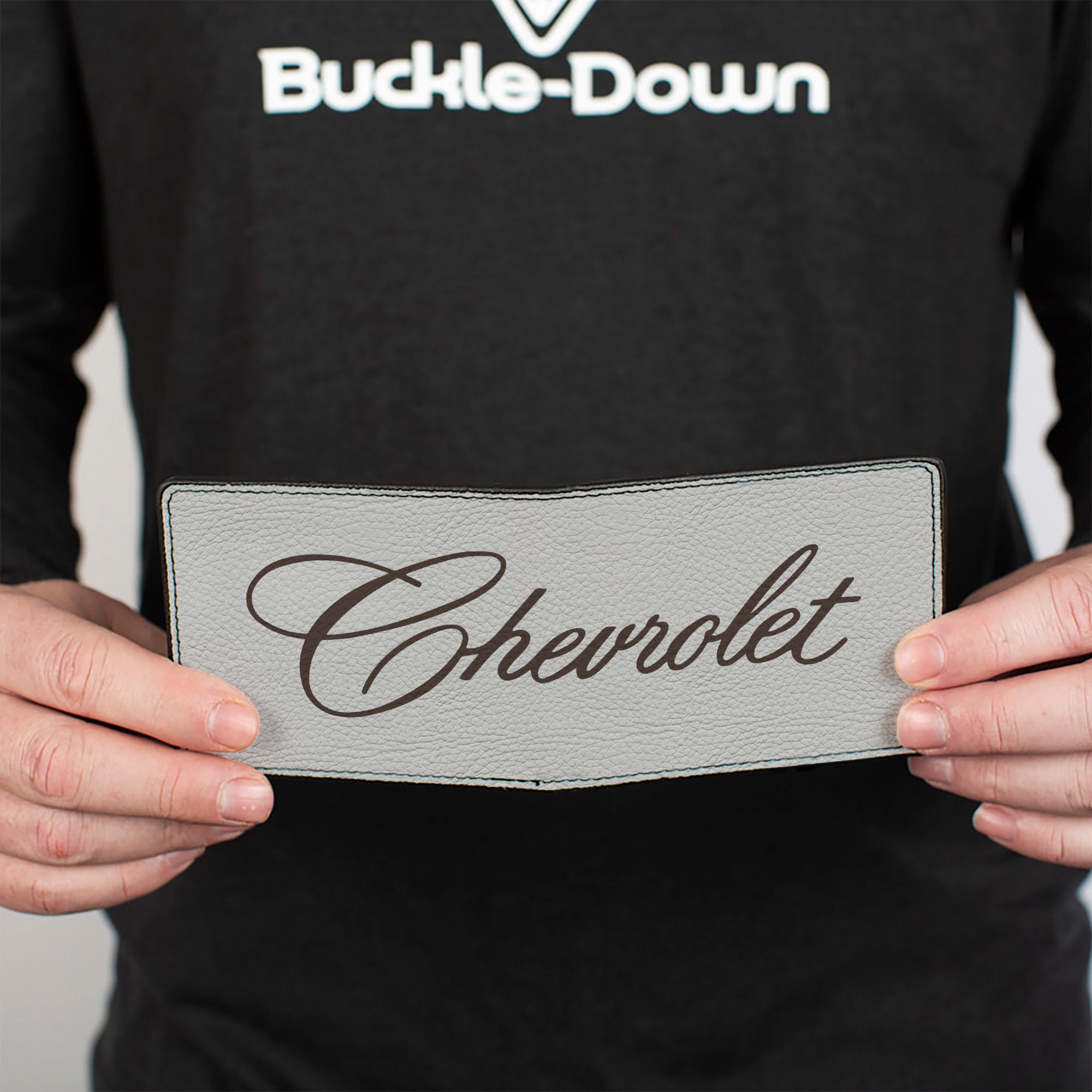 Bi-Fold Wallet - CHEVROLET Script White/Brown Bi-Fold Wallets GM General Motors