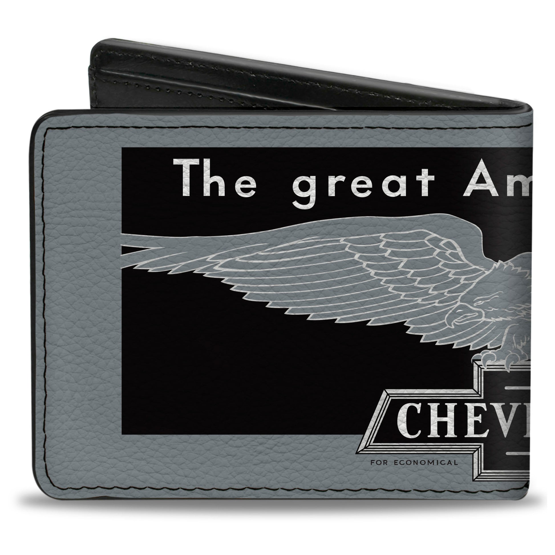 Bi-Fold Wallet - CHEVROLET THE GREAT AMERICAN VALUE Eagle Light Blue/Black Bi-Fold Wallets GM General Motors