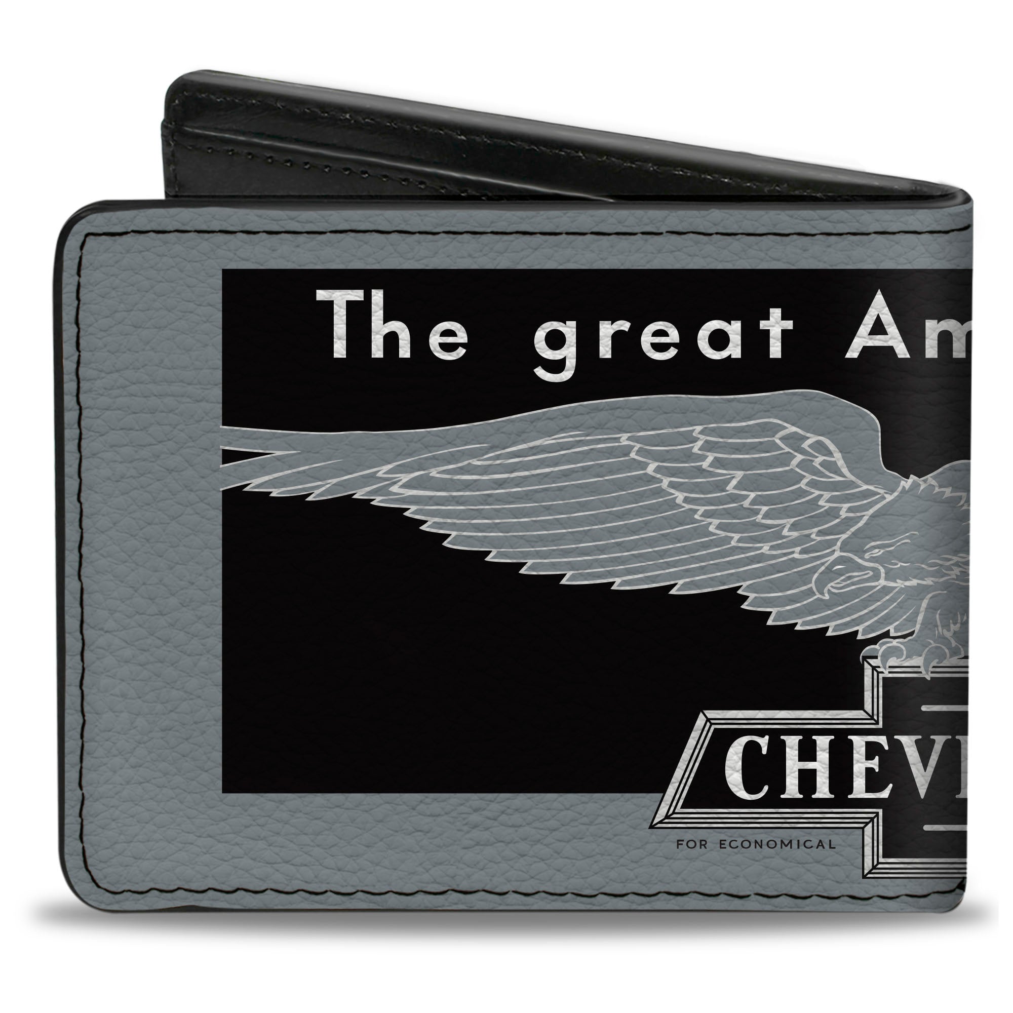 Bi-Fold Wallet - CHEVROLET THE GREAT AMERICAN VALUE Eagle Light Blue/Black Bi-Fold Wallets GM General Motors