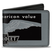 Bi-Fold Wallet - CHEVROLET THE GREAT AMERICAN VALUE Eagle Light Blue/Black Bi-Fold Wallets GM General Motors