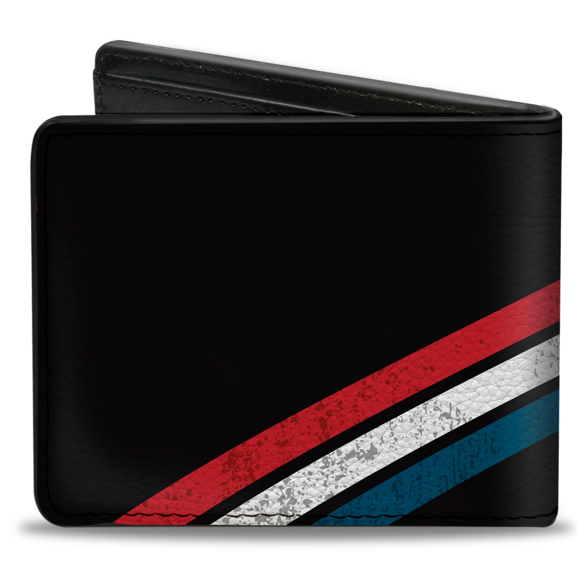 Bi-Fold Wallet - CHEVROLET Bowtie Logo and Americana Stripe Black/Red/White/Blue Bi-Fold Wallets GM General Motors
