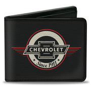 Bi-Fold Wallet - Retro Chevy Bowtie SINCE 1911 Black Red Ivory Bi-Fold Wallets GM General Motors