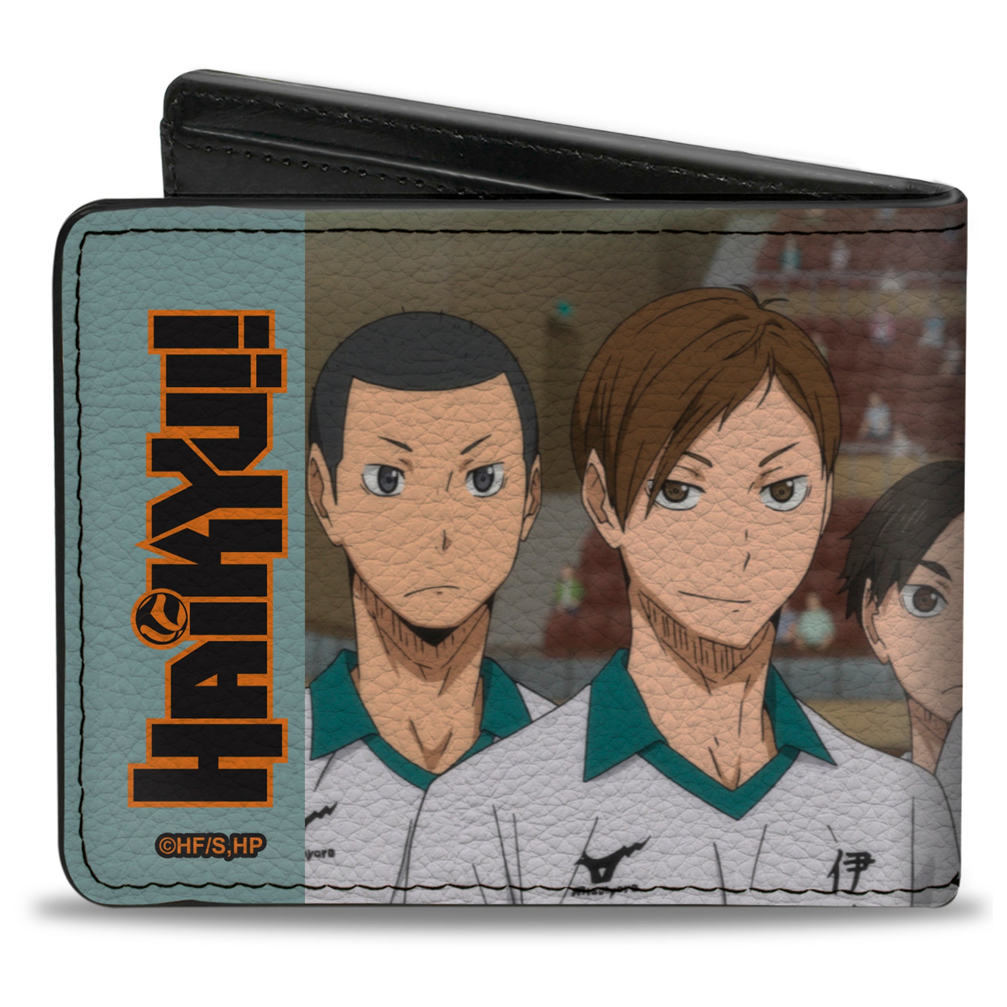 Bi-Fold Wallet - HAIKYU Date Tech High IRON WALL Group Pose Teal Bi-Fold Wallets Haikyu!!