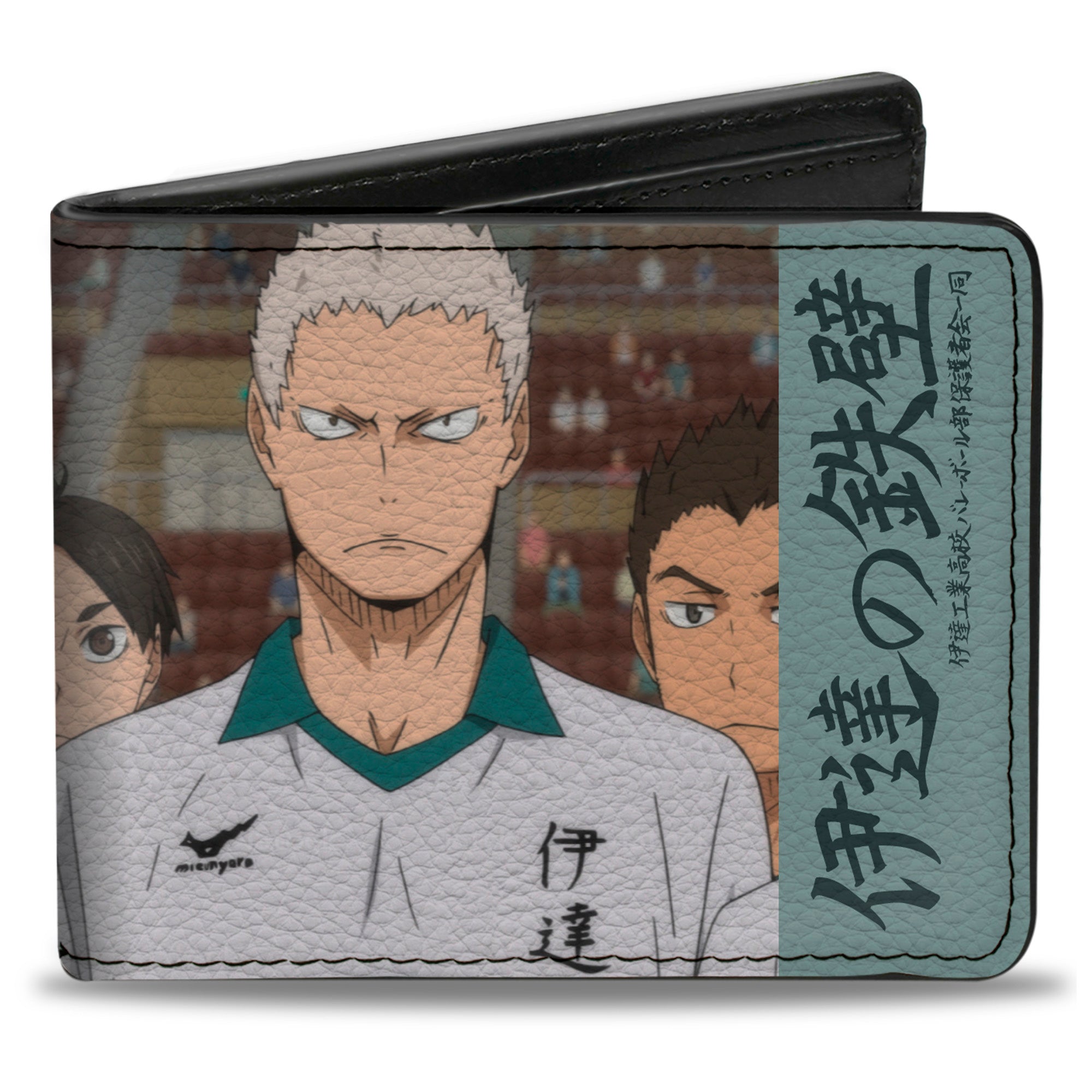 Bi-Fold Wallet - HAIKYU Date Tech High IRON WALL Group Pose Teal Bi-Fold Wallets Haikyu!!