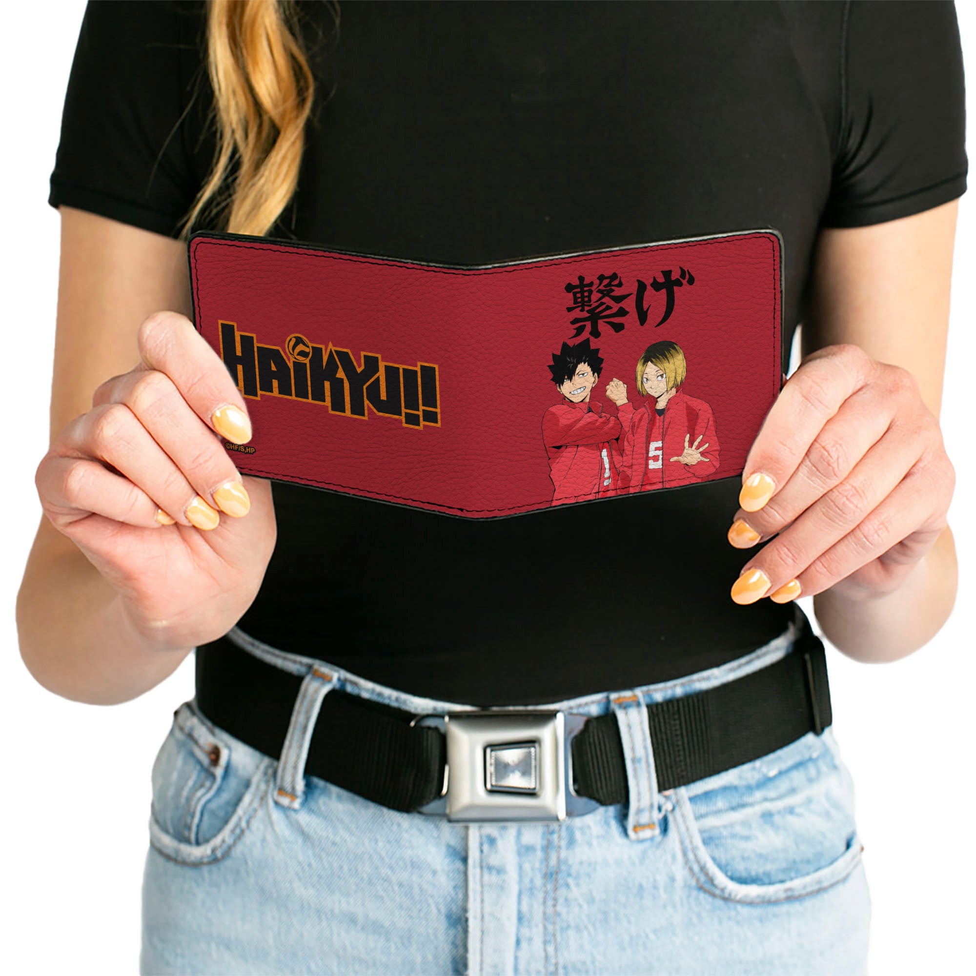 Bi-Fold Wallet - HAIKYU Nekoma High School Kozume and Kuroo CONNECT Pose Red Bi-Fold Wallets Haikyu!!