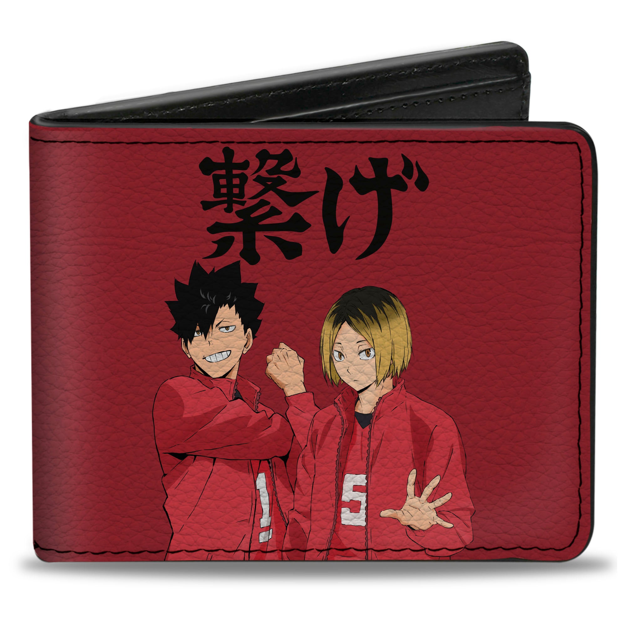 Bi-Fold Wallet - HAIKYU Nekoma High School Kozume and Kuroo CONNECT Pose Red Bi-Fold Wallets Haikyu!!