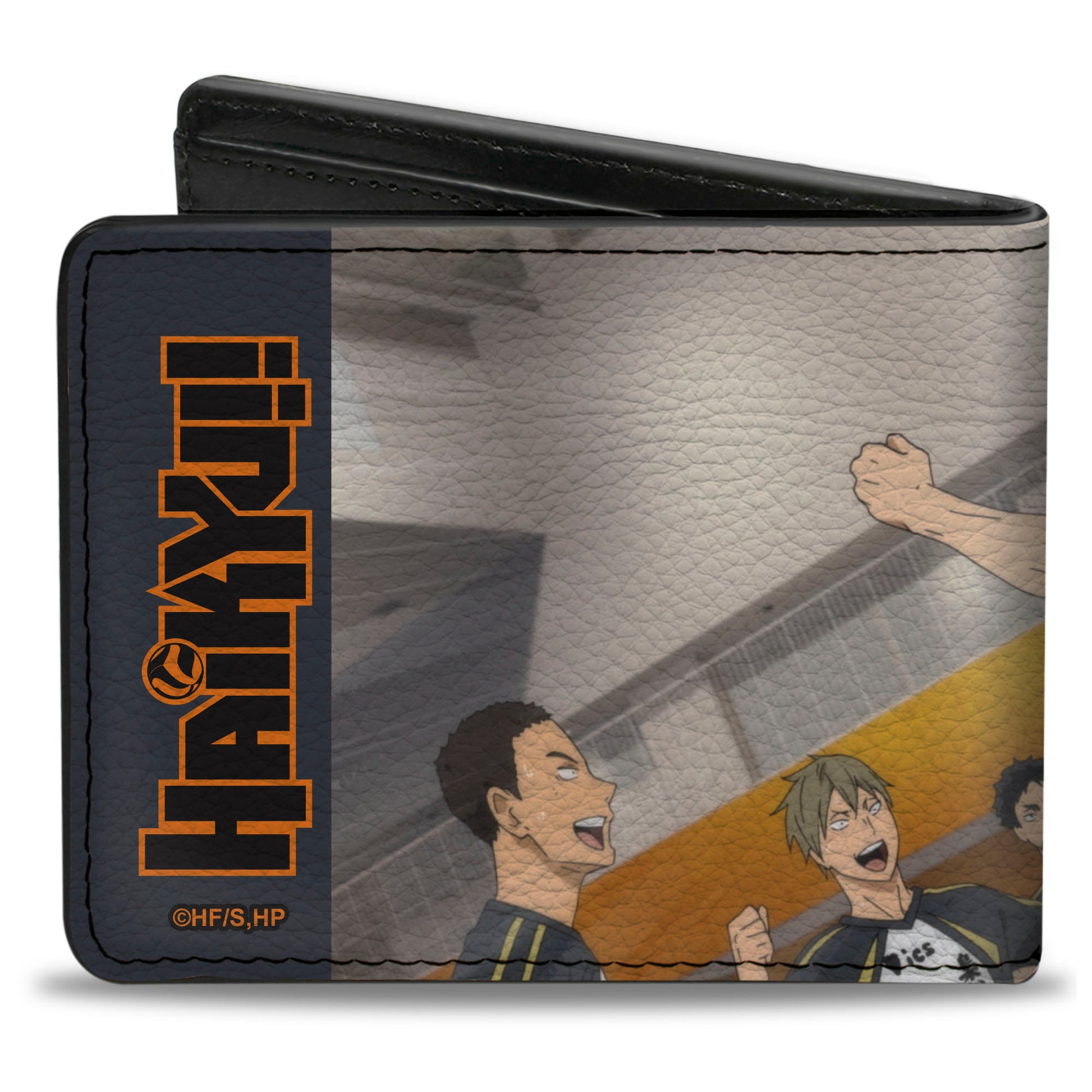 Bi-Fold Wallet - HAIKYU Fukurodani Academy Team Chant Group Pose Gray Bi-Fold Wallets Haikyu!!