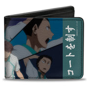 Bi-Fold Wallet - HAIKYU Aoba Johsai High CONTROL THE COURT Action Poses Blue Bi-Fold Wallets Haikyu!!