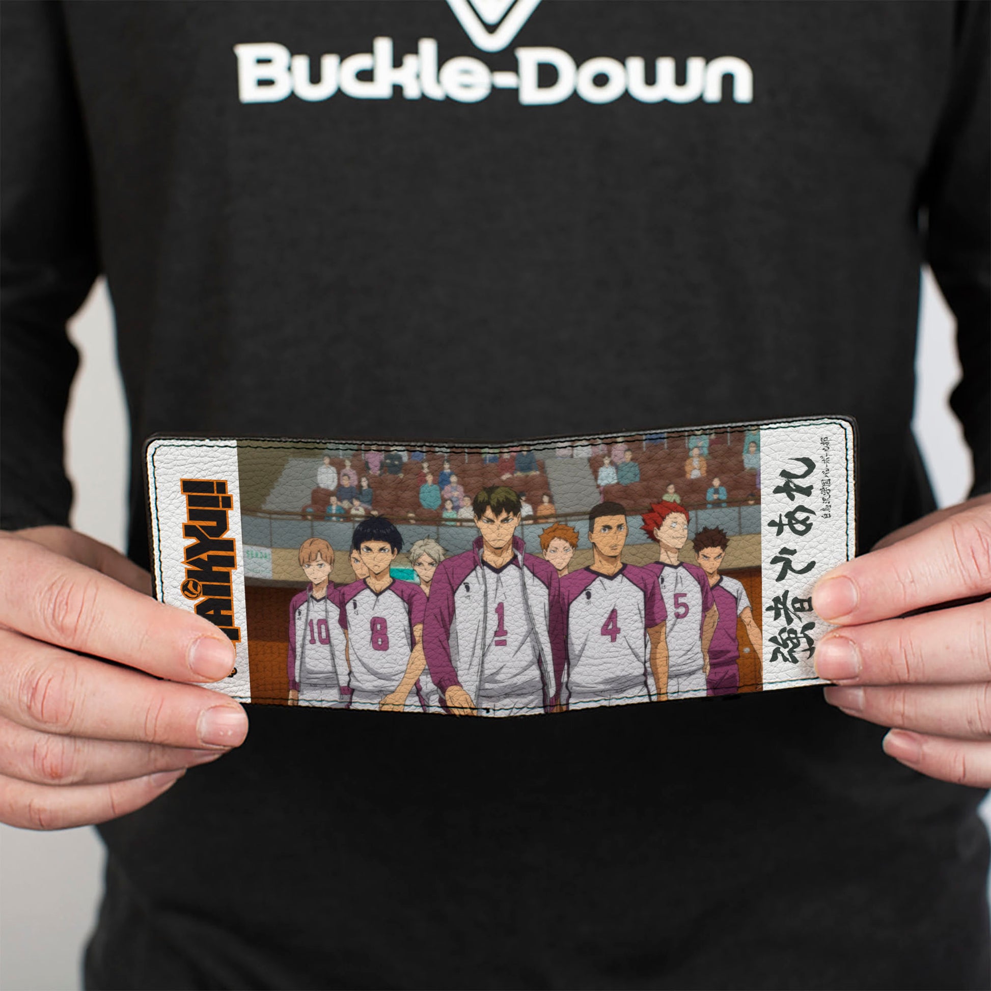 Bi-Fold Wallet - HAIKYU Shiratorizawa Academy Team STRONG MAN Group Pose White Bi-Fold Wallets Haikyu!!