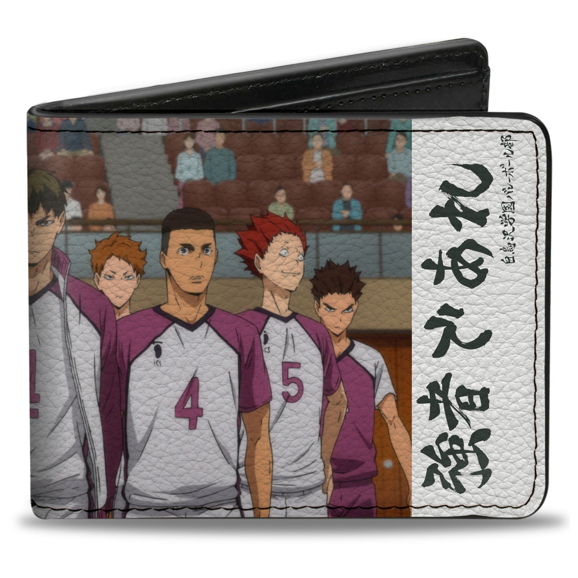 Bi-Fold Wallet - HAIKYU Shiratorizawa Academy Team STRONG MAN Group Pose White Bi-Fold Wallets Haikyu!!