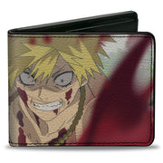 Bi-Fold Wallet - HELL'S PARADISE Aza Chobei Fighting Pose and Title Logo Bi-Fold Wallets Hell's Paradise