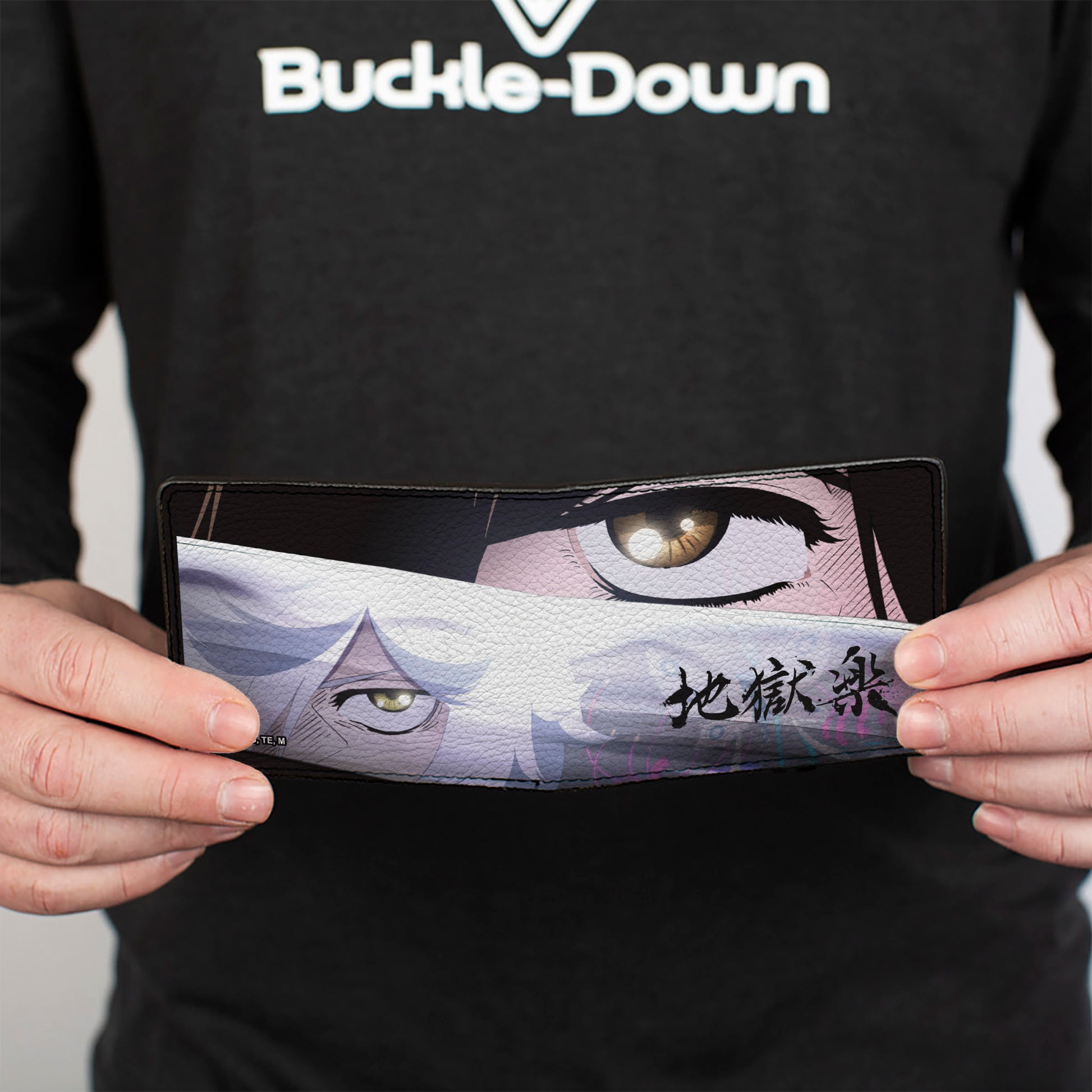 Bi-Fold Wallet - Hell's Paradise Gabimaru and Sagiri Eyes and Title Logo Black Bi-Fold Wallets Hell's Paradise