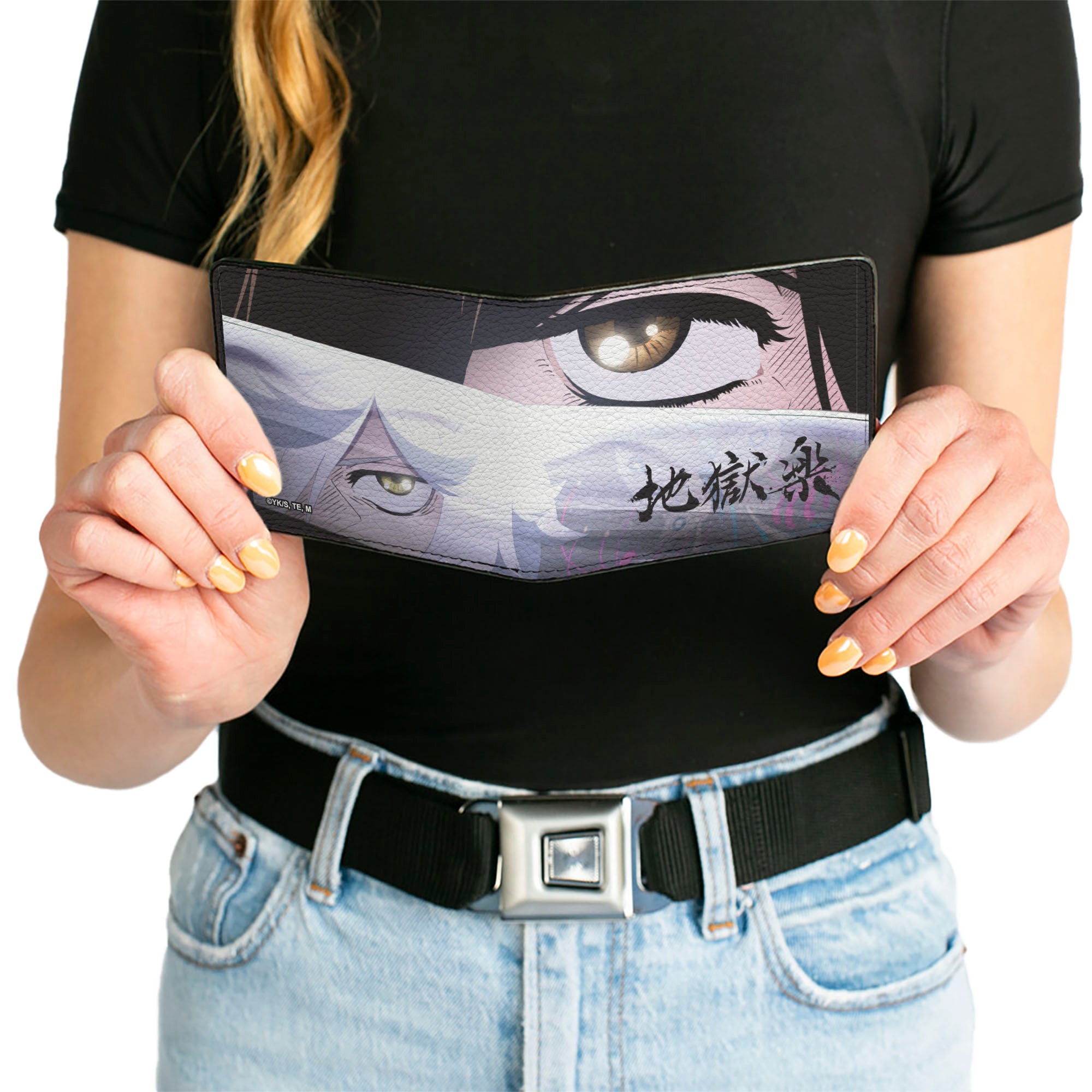 Bi-Fold Wallet - Hell's Paradise Gabimaru and Sagiri Eyes and Title Logo Black Bi-Fold Wallets Hell's Paradise
