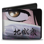 Bi-Fold Wallet - Hell's Paradise Gabimaru and Sagiri Eyes and Title Logo Black Bi-Fold Wallets Hell's Paradise