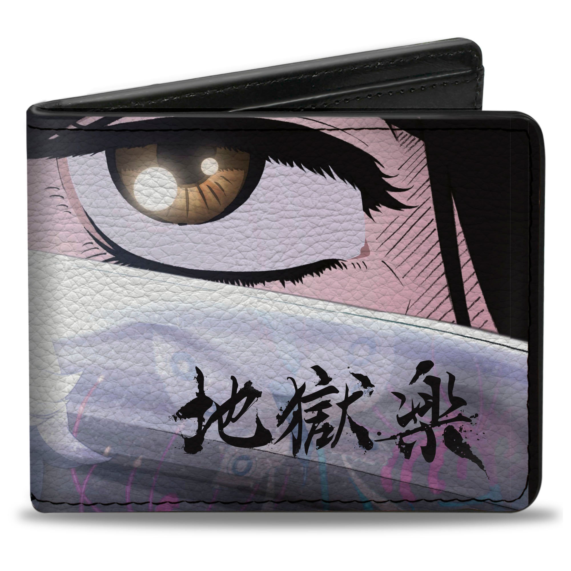 Bi-Fold Wallet - Hell's Paradise Gabimaru and Sagiri Eyes and Title Logo Black Bi-Fold Wallets Hell's Paradise