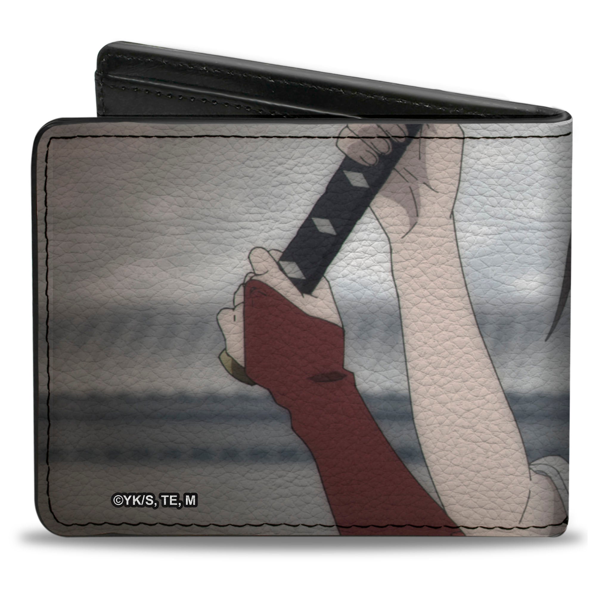 Bi-Fold Wallet - Hell's Paradise Sagiri Profile Sword Pose Grays Bi-Fold Wallets Hell's Paradise