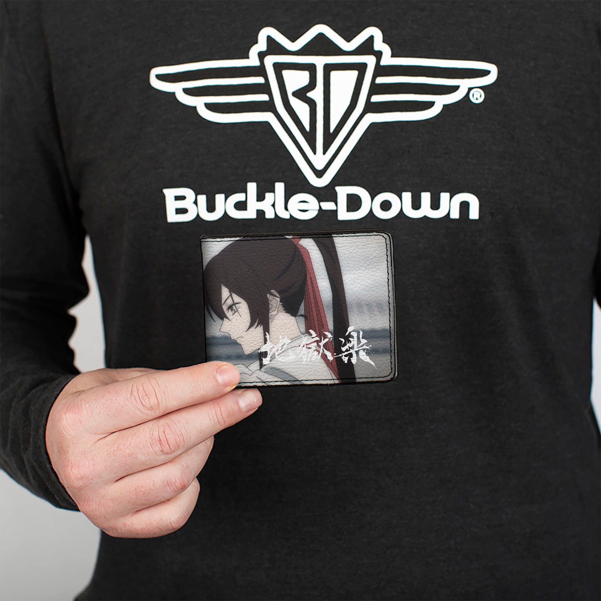 Bi-Fold Wallet - Hell's Paradise Sagiri Profile Sword Pose Grays Bi-Fold Wallets Hell's Paradise