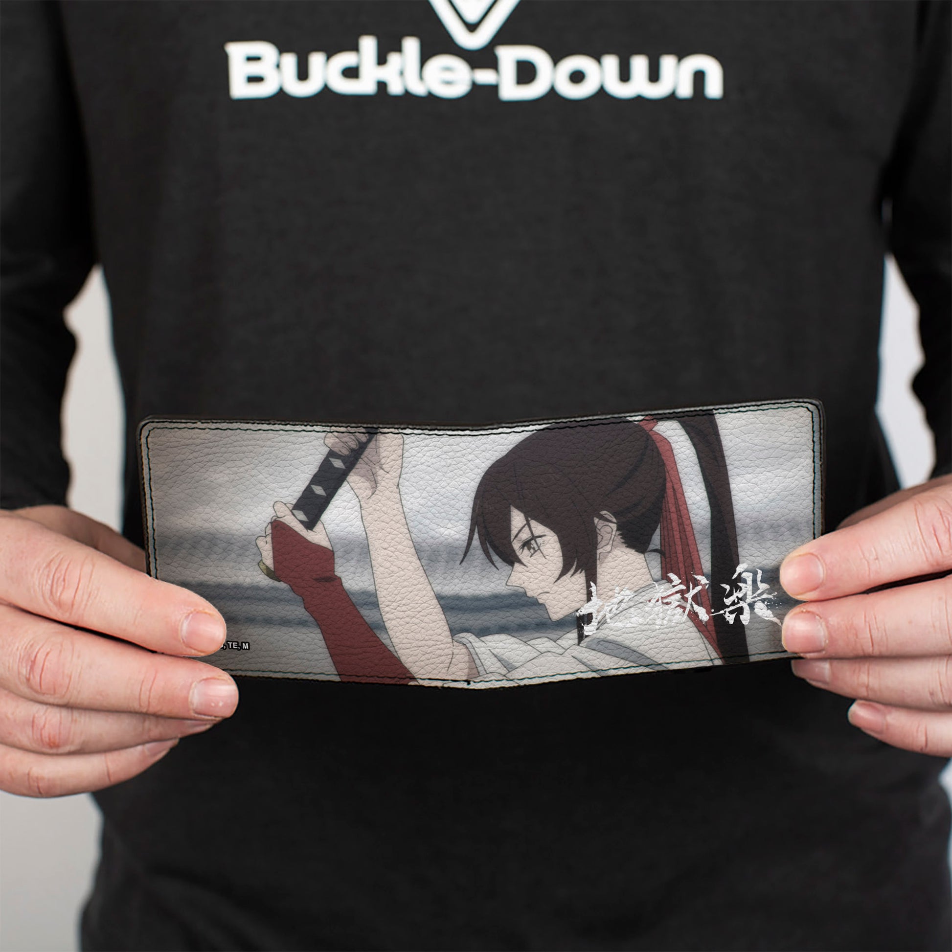 Bi-Fold Wallet - Hell's Paradise Sagiri Profile Sword Pose Grays Bi-Fold Wallets Hell's Paradise