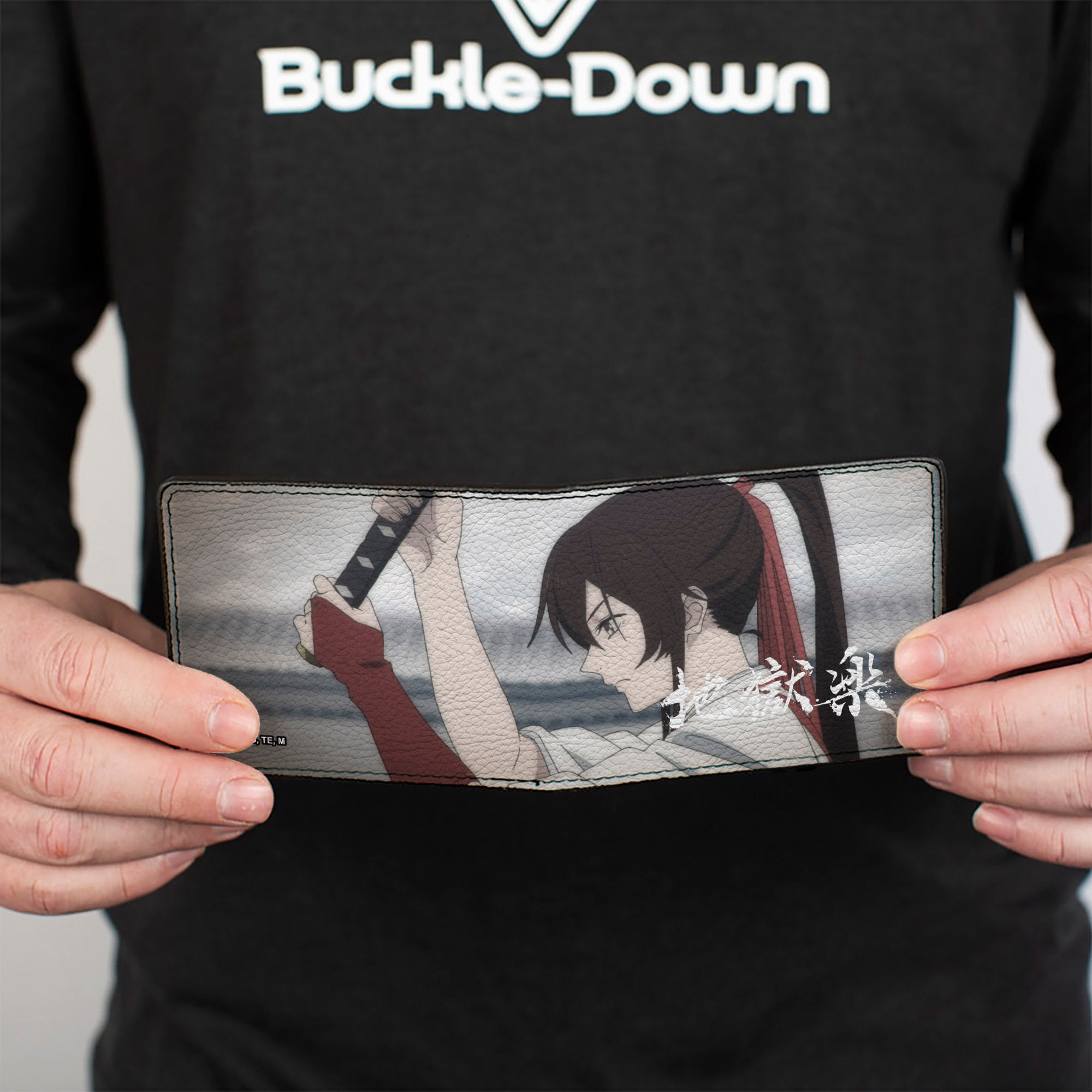 Bi-Fold Wallet - Hell's Paradise Sagiri Profile Sword Pose Grays Bi-Fold Wallets Hell's Paradise