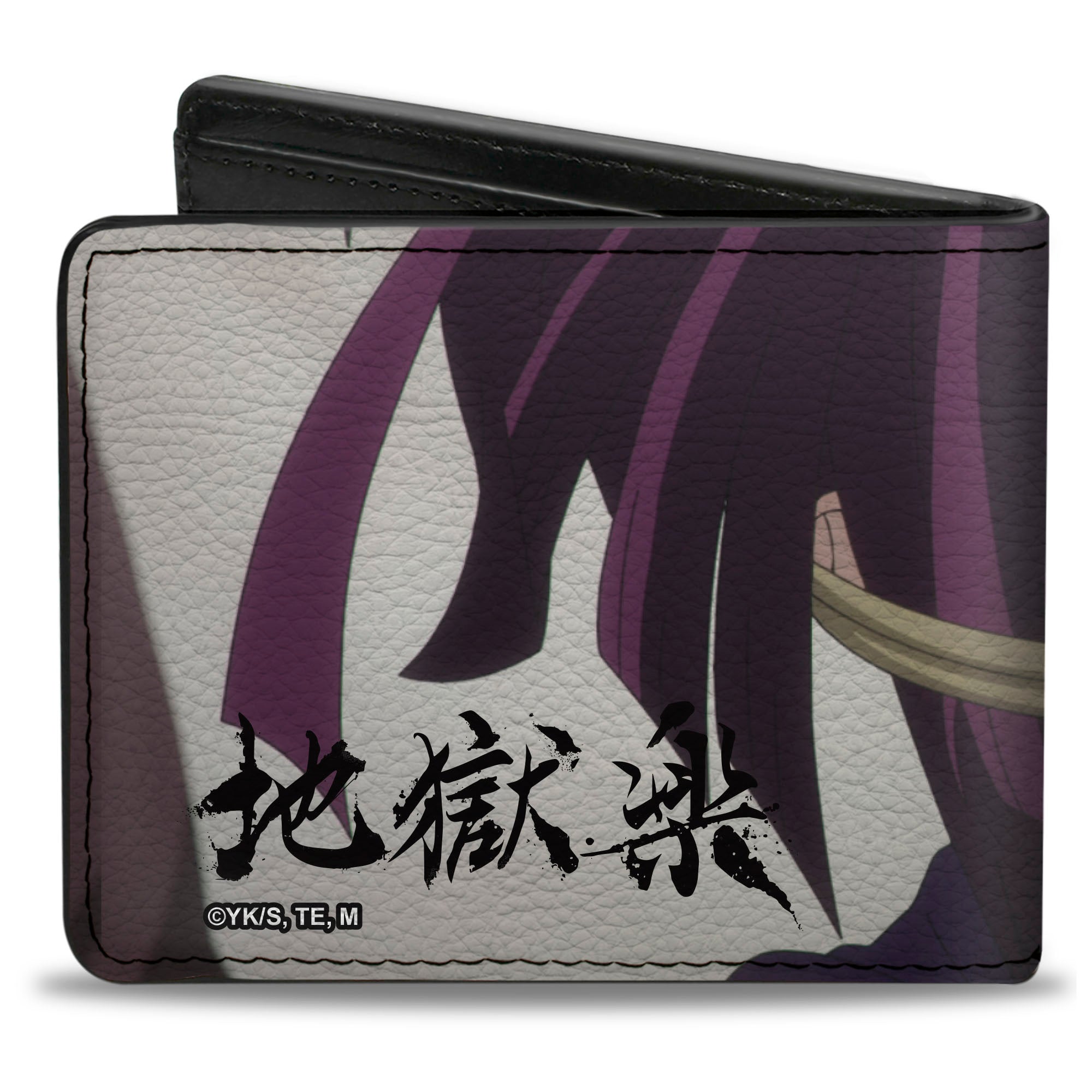 Bi-Fold Wallet - Hell's Paradise Yuzuriha Close-Up Pose and Title Logo Black Bi-Fold Wallets Hell's Paradise