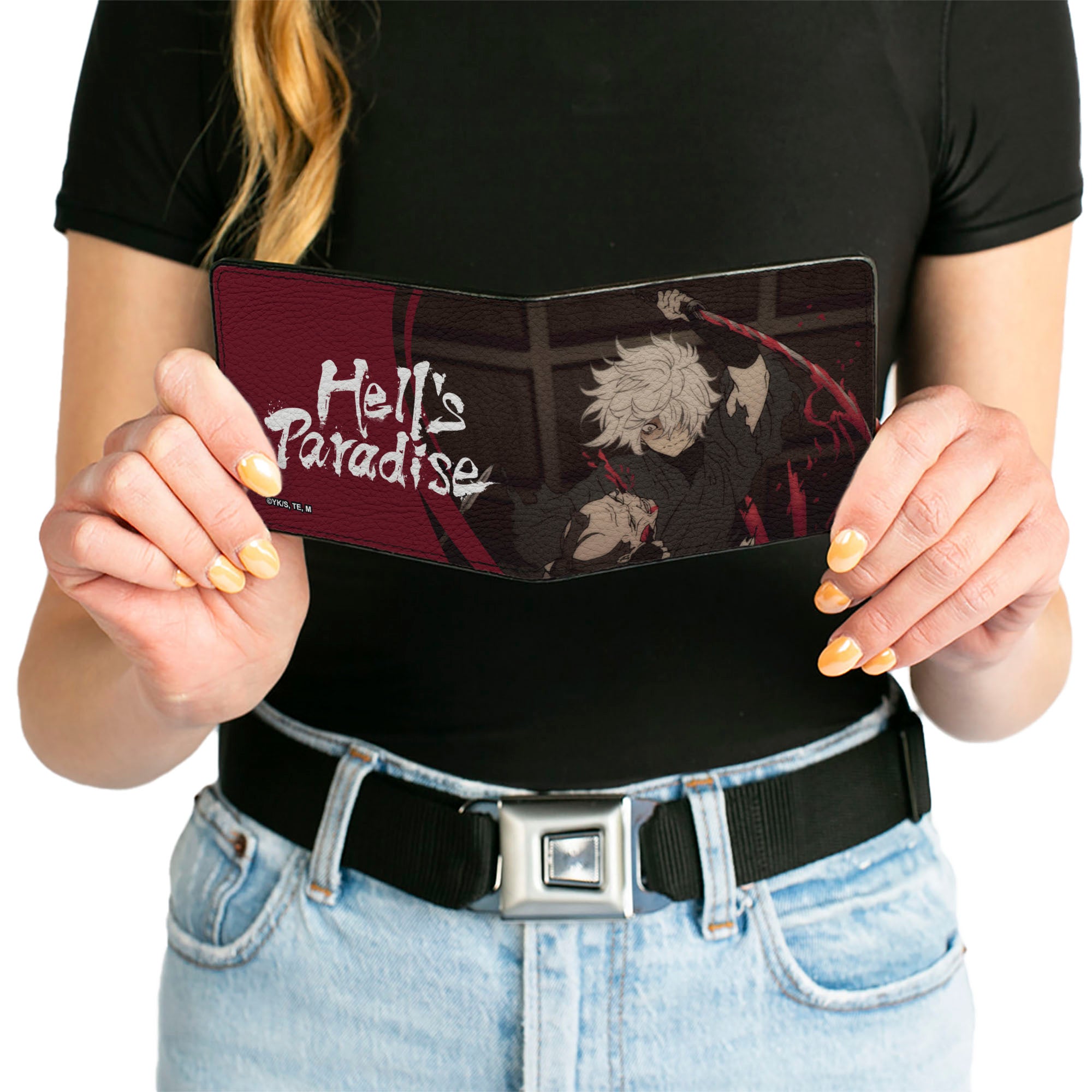 Bi-Fold Wallet - HELL'S PARADISE Gabimaru with Sword Scene and Title Logo Bi-Fold Wallets Hell's Paradise