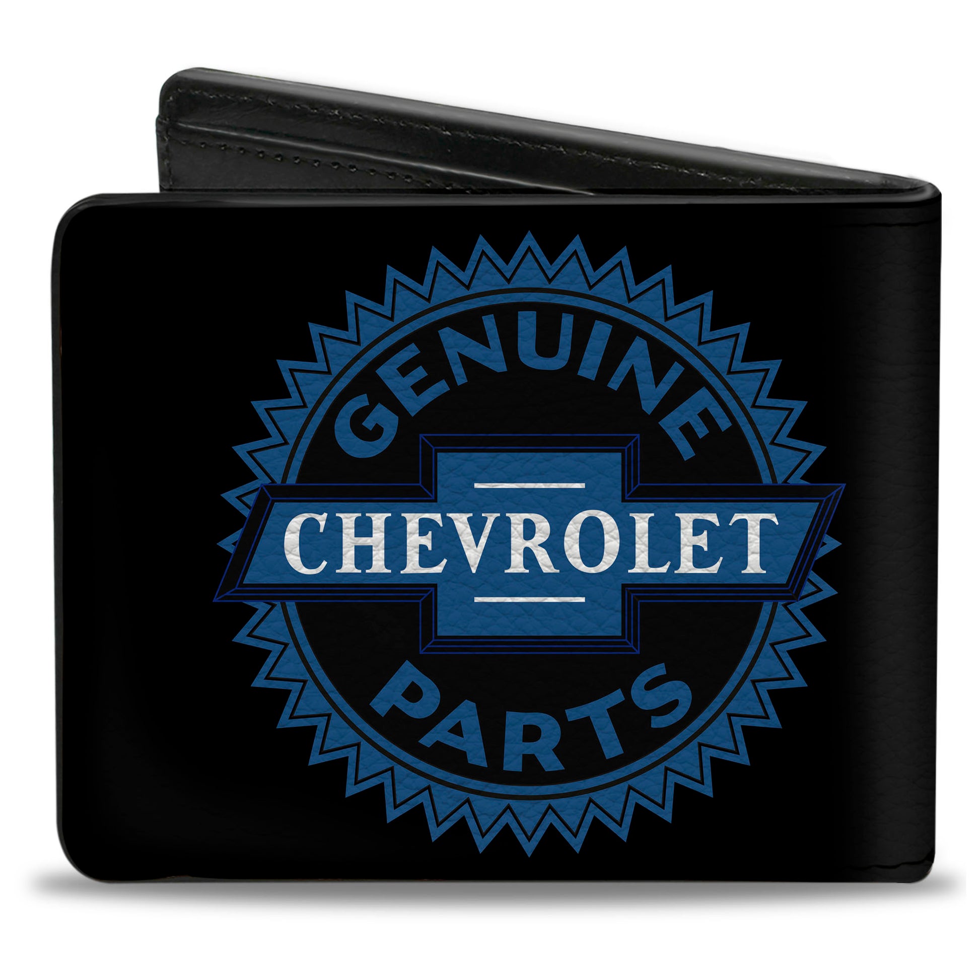 Bi-Fold Wallet - 1927 GENUINE CHEVROLET PARTS Seal Black Blue Bi-Fold Wallets GM General Motors