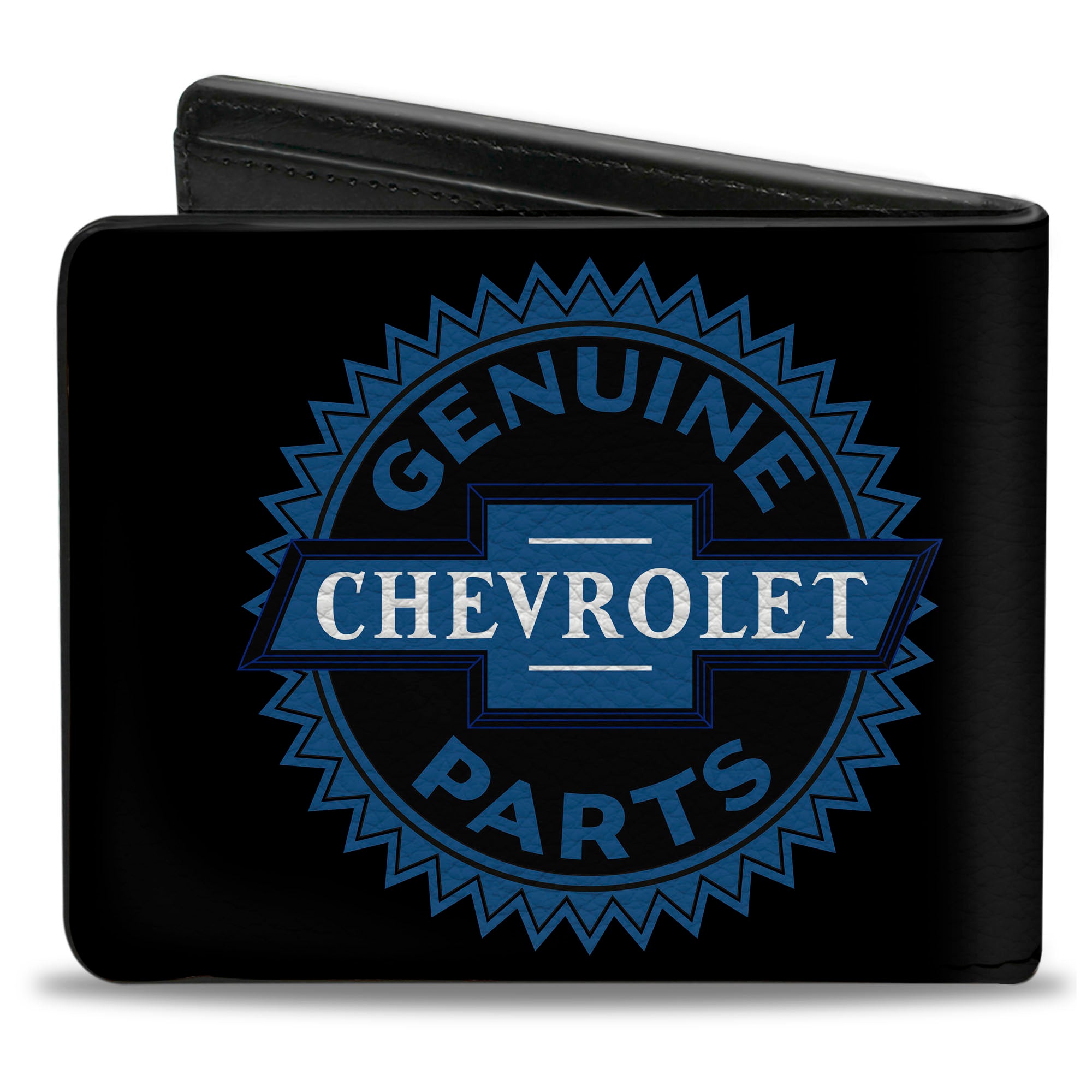 Bi-Fold Wallet - 1927 GENUINE CHEVROLET PARTS Seal Black Blue Bi-Fold Wallets GM General Motors