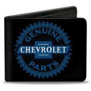 Bi-Fold Wallet - 1927 GENUINE CHEVROLET PARTS Seal Black Blue Bi-Fold Wallets GM General Motors
