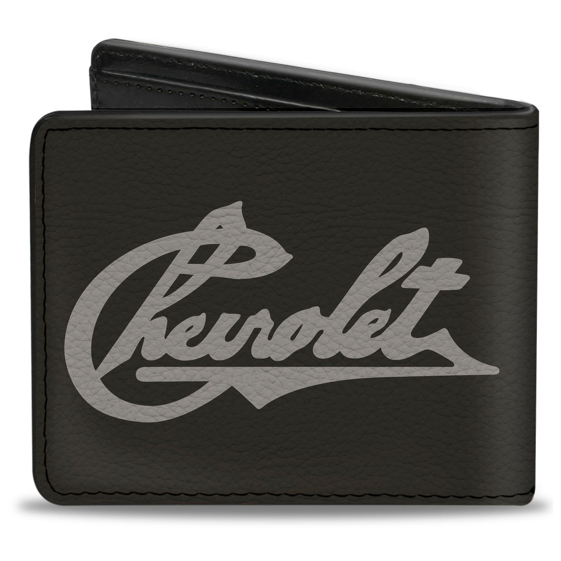 Bi-Fold Wallet - CHEVROLET Heritage Script Charcoal Tan Bi-Fold Wallets GM General Motors