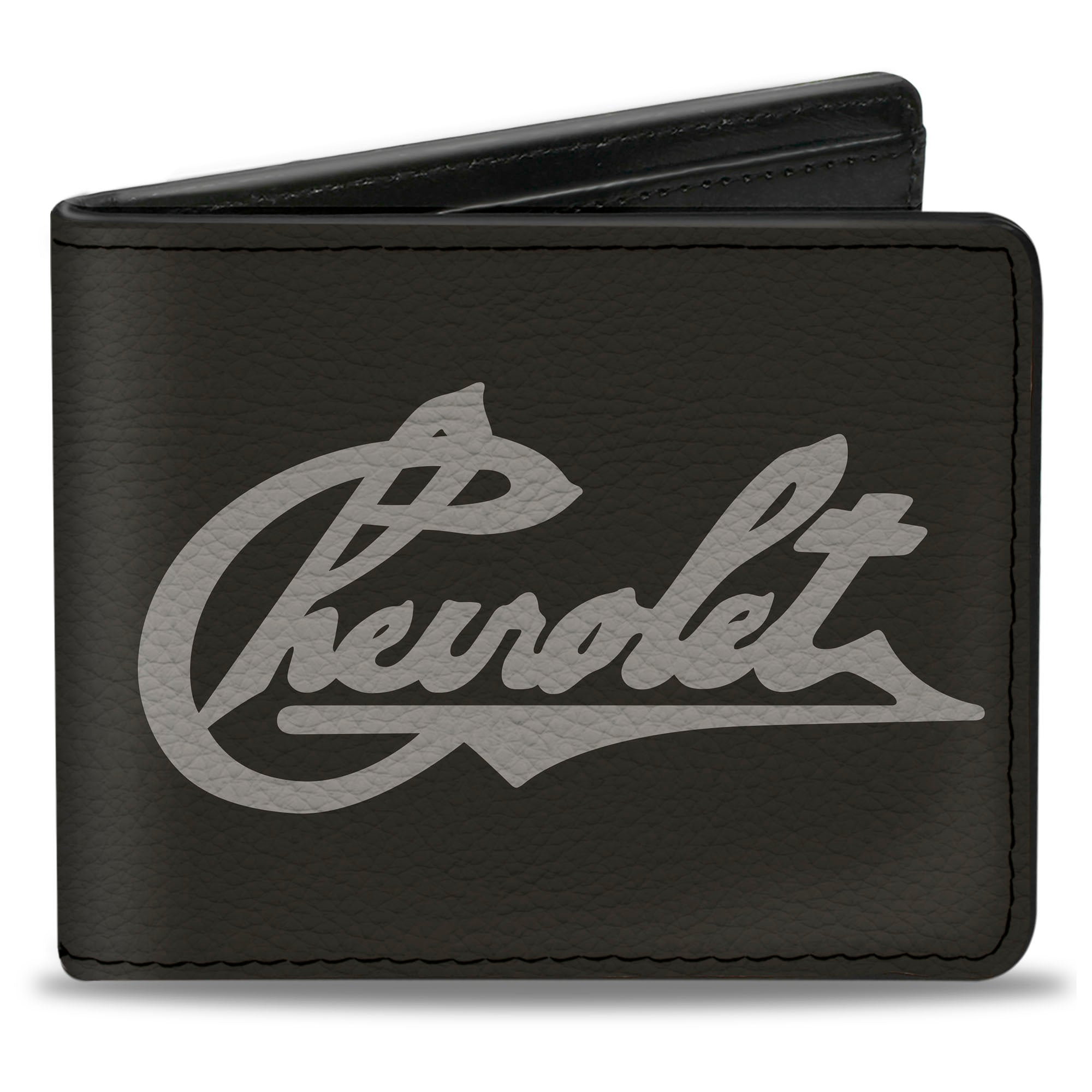 Bi-Fold Wallet - CHEVROLET Heritage Script Charcoal Tan Bi-Fold Wallets GM General Motors
