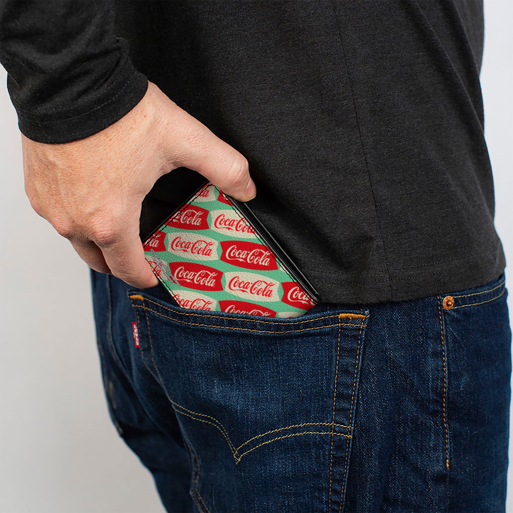 Bi-Fold Wallet - Coca-Cola Script Marquee Logo Green/Red/White Bi-Fold Wallets Coca-Cola