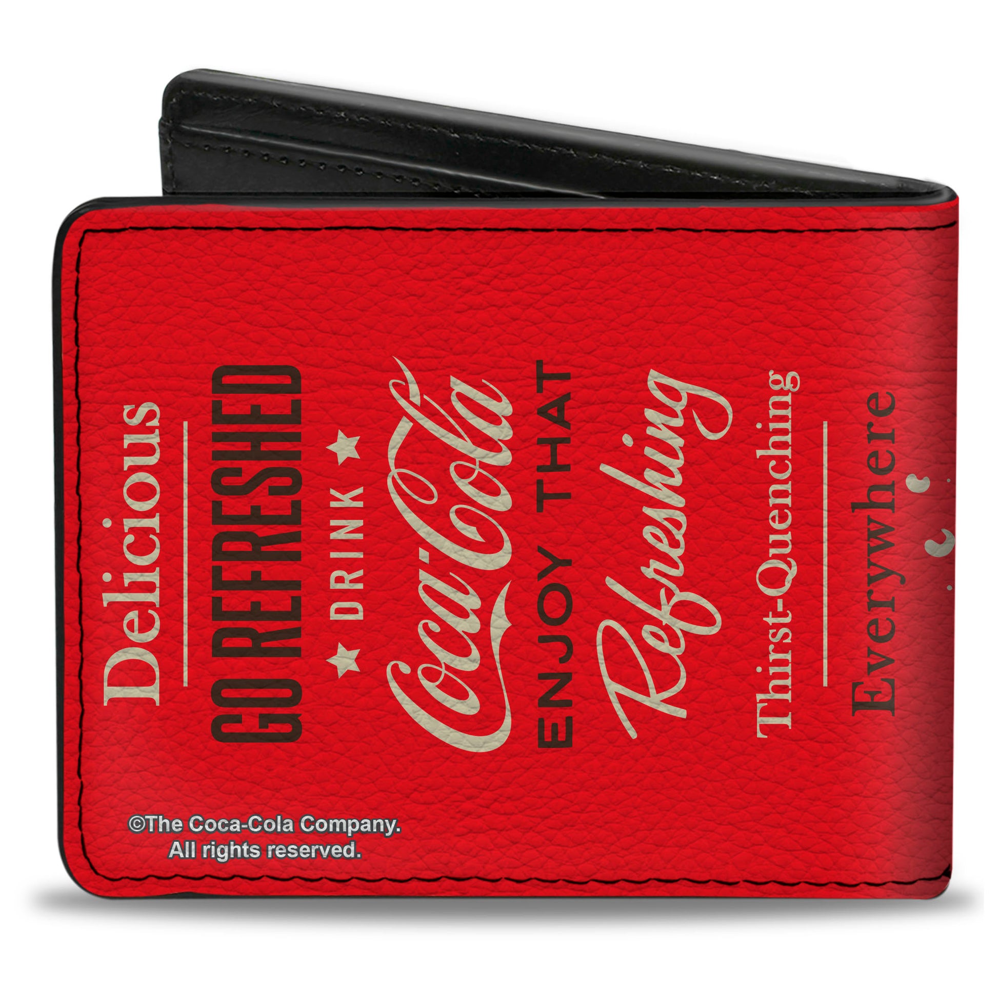 Bi-Fold Wallet - Coca-Cola ENJOY THAT EVERYWHERE Bottle Red/White/Brown Bi-Fold Wallets Coca-Cola