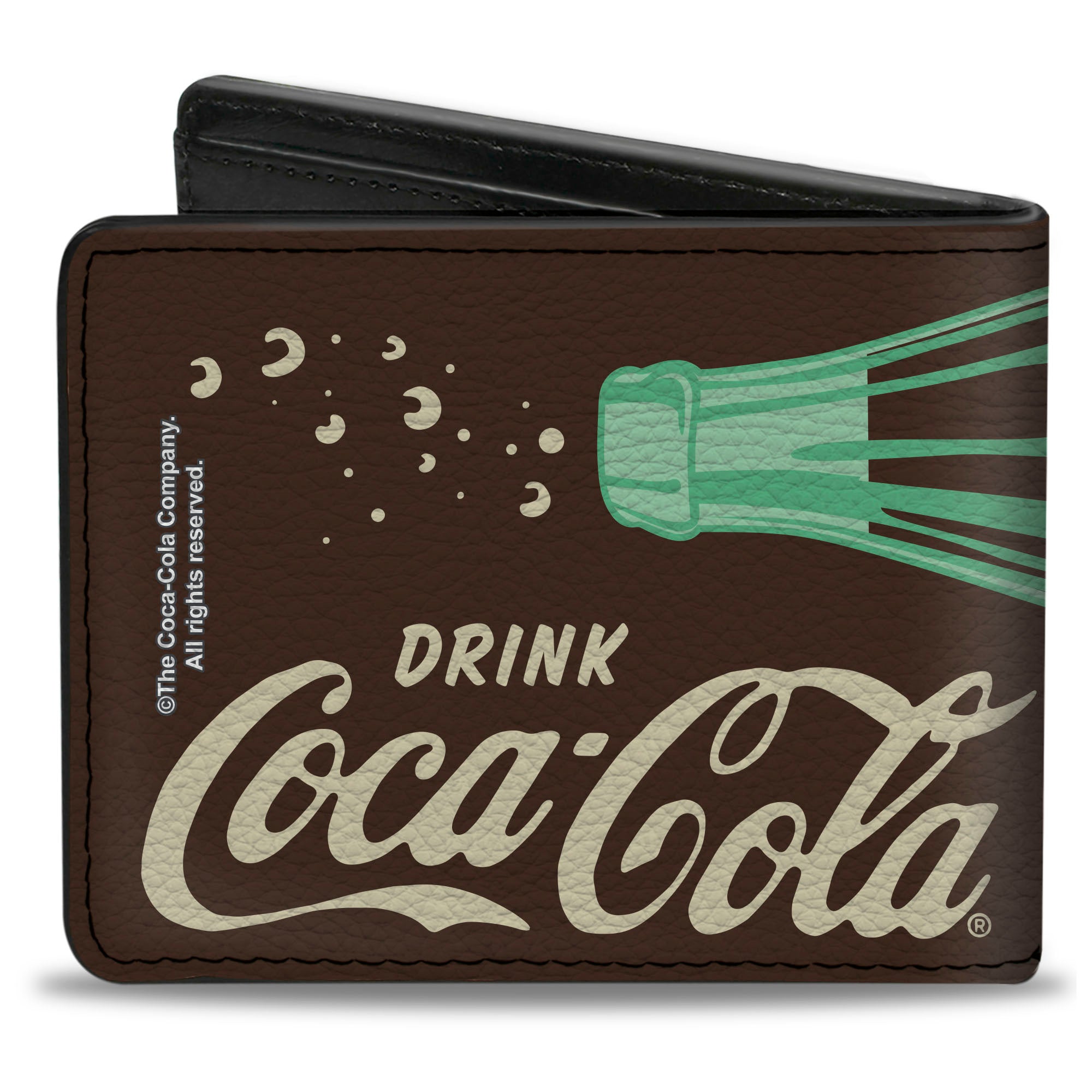 Bi-Fold Wallet - DRINK COCA-COLA PAUSE AND REFRESH Bottle Brown/White Bi-Fold Wallets Coca-Cola