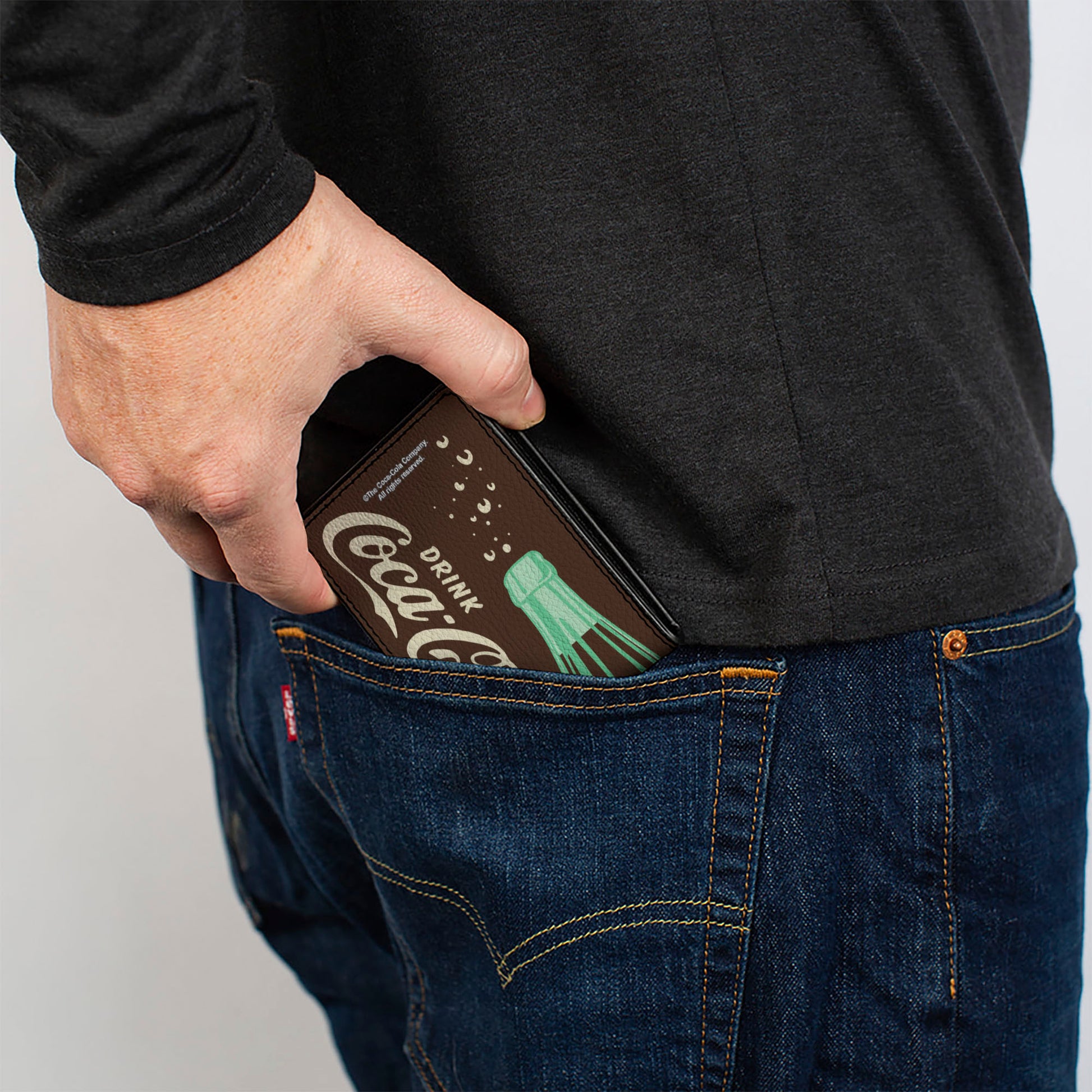 Bi-Fold Wallet - DRINK COCA-COLA PAUSE AND REFRESH Bottle Brown/White Bi-Fold Wallets Coca-Cola
