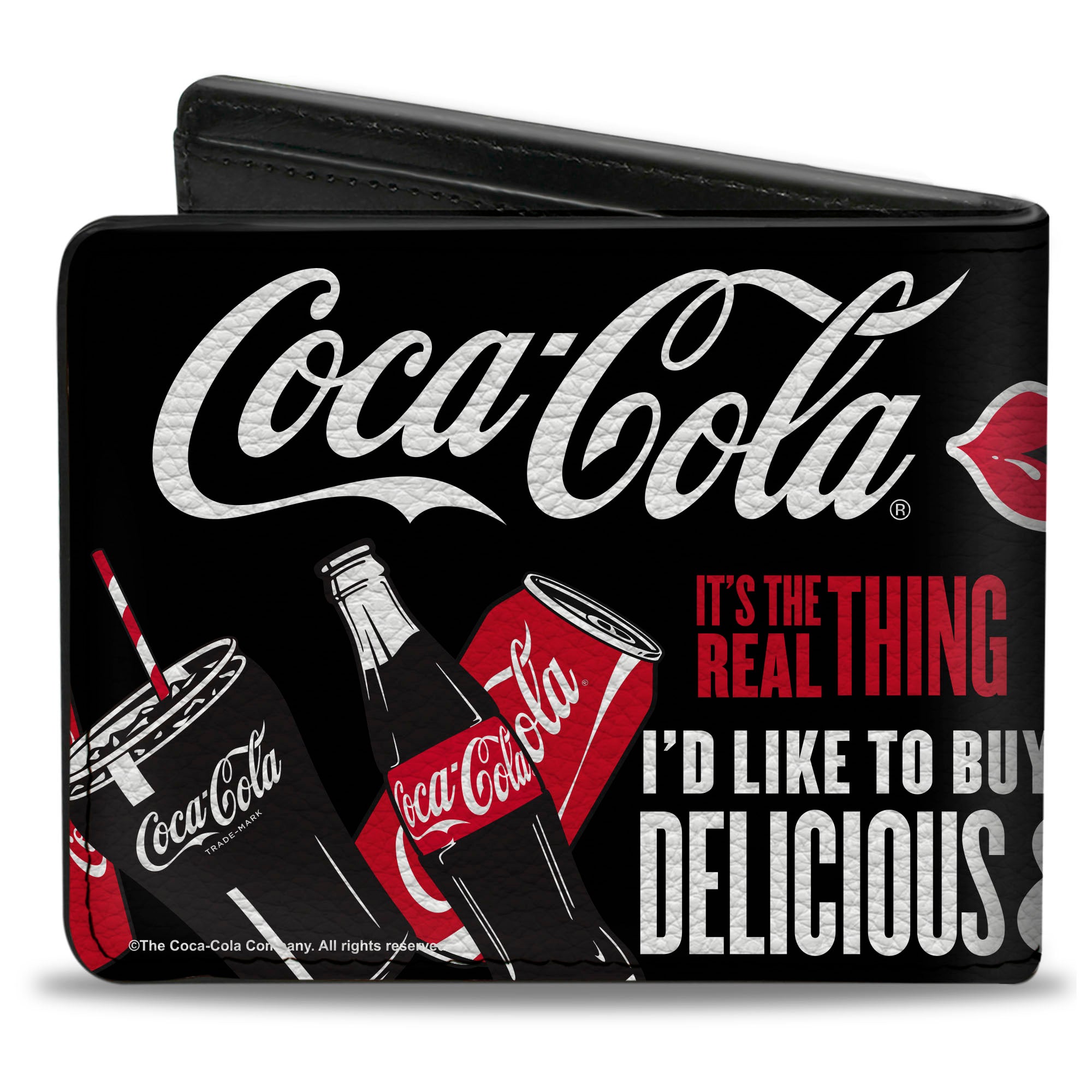 Bi-Fold Wallet - Coca-Cola IT'S THE REAL THING Collage Black/Red/White Bi-Fold Wallets Coca-Cola