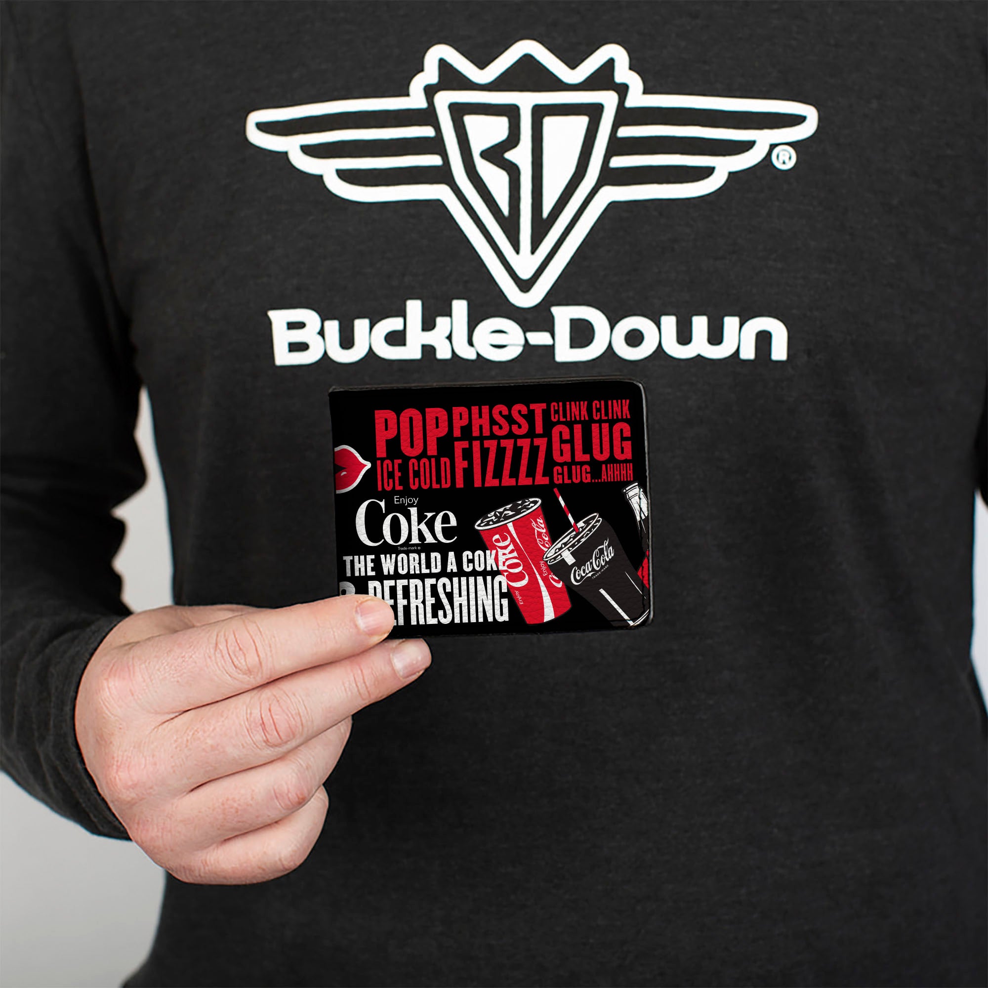 Bi-Fold Wallet - Coca-Cola IT'S THE REAL THING Collage Black/Red/White Bi-Fold Wallets Coca-Cola