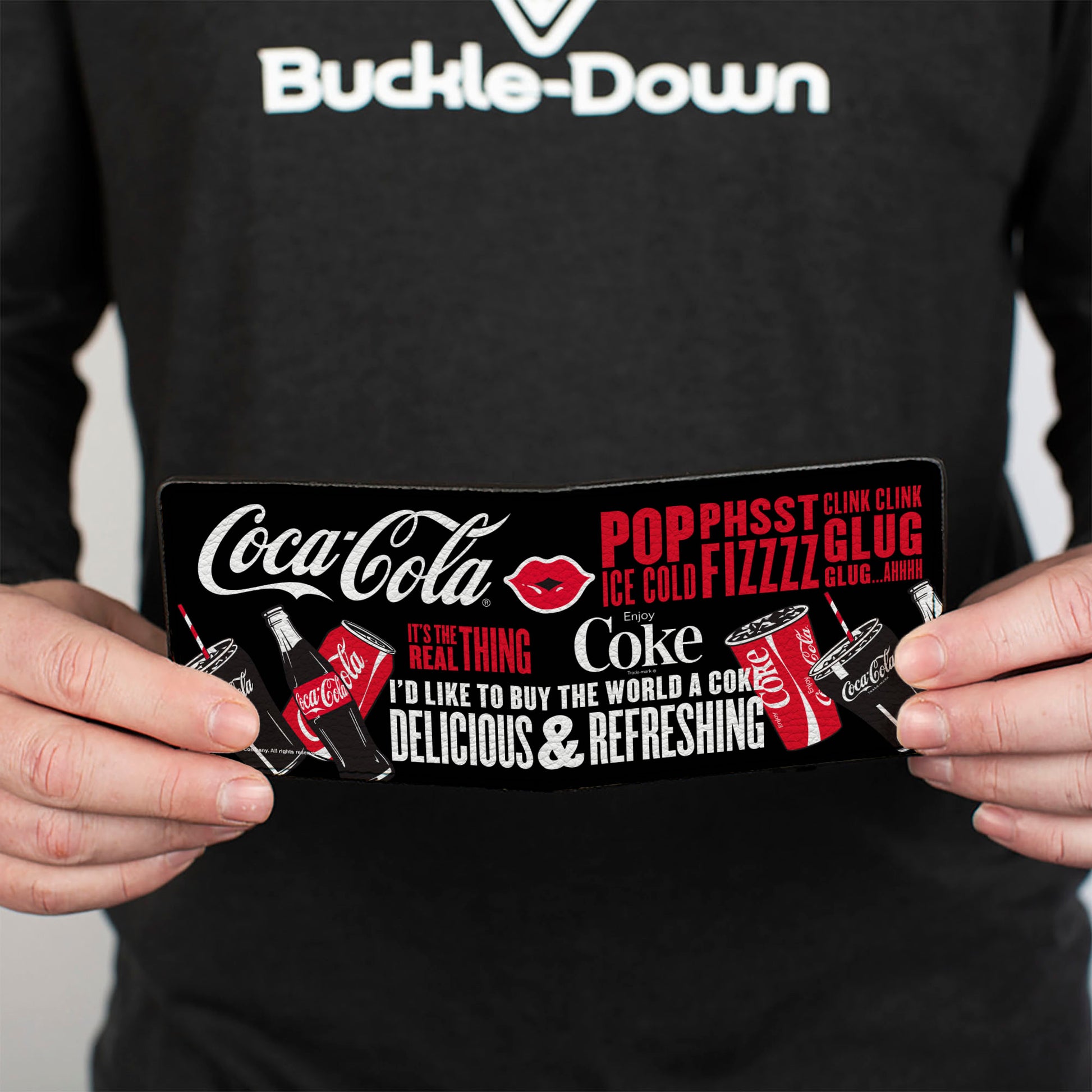 Bi-Fold Wallet - Coca-Cola IT'S THE REAL THING Collage Black/Red/White Bi-Fold Wallets Coca-Cola